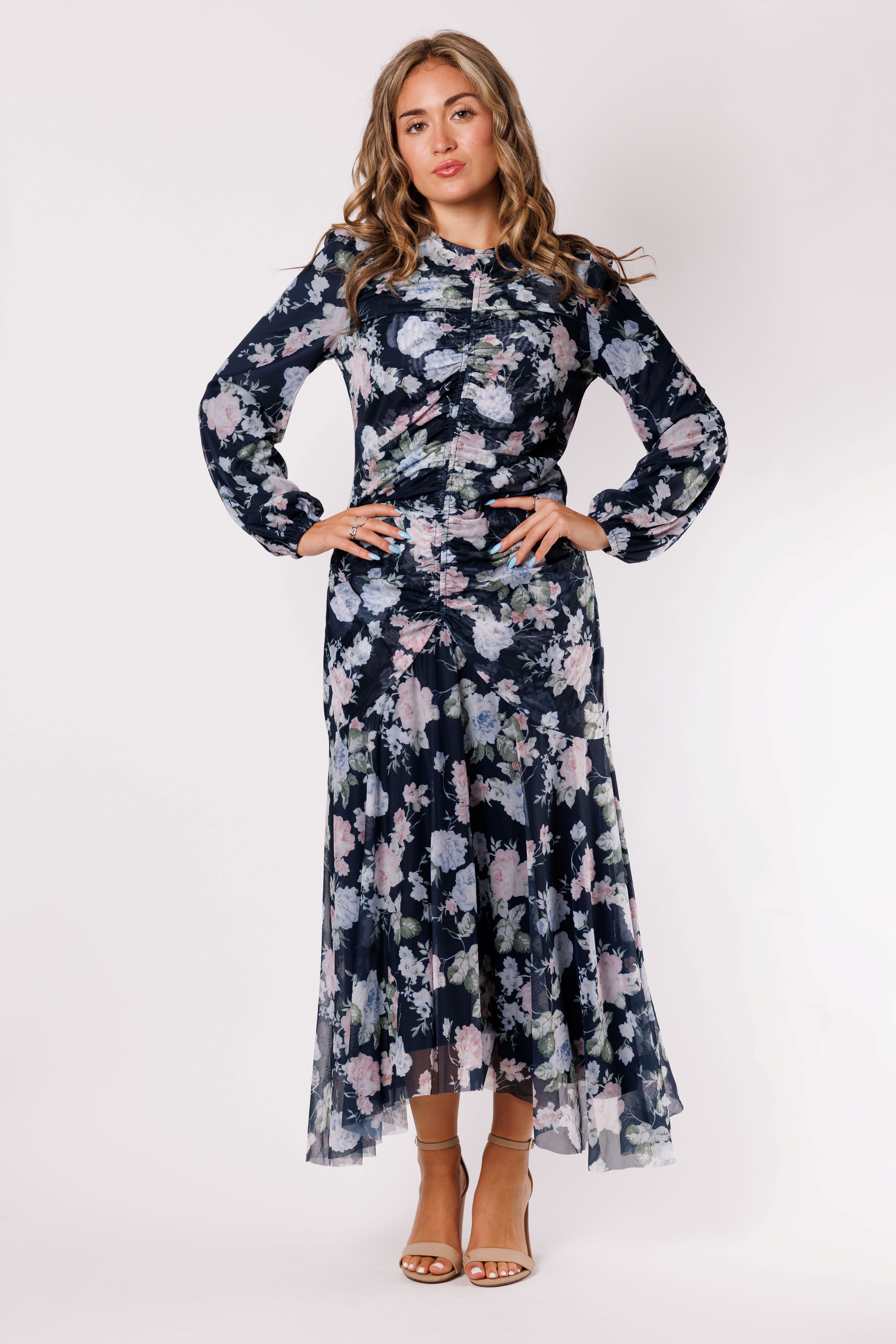 Navy/Multi Mesh Dress