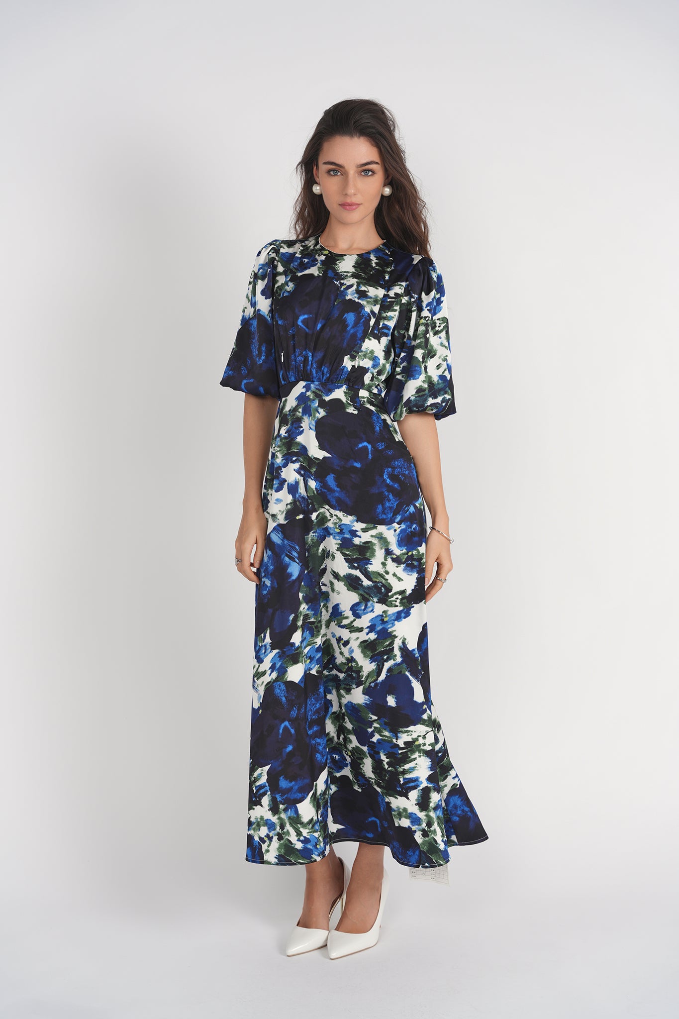 becca midi dress Damson Madder Becca Removable-Sleeve Midi Dress