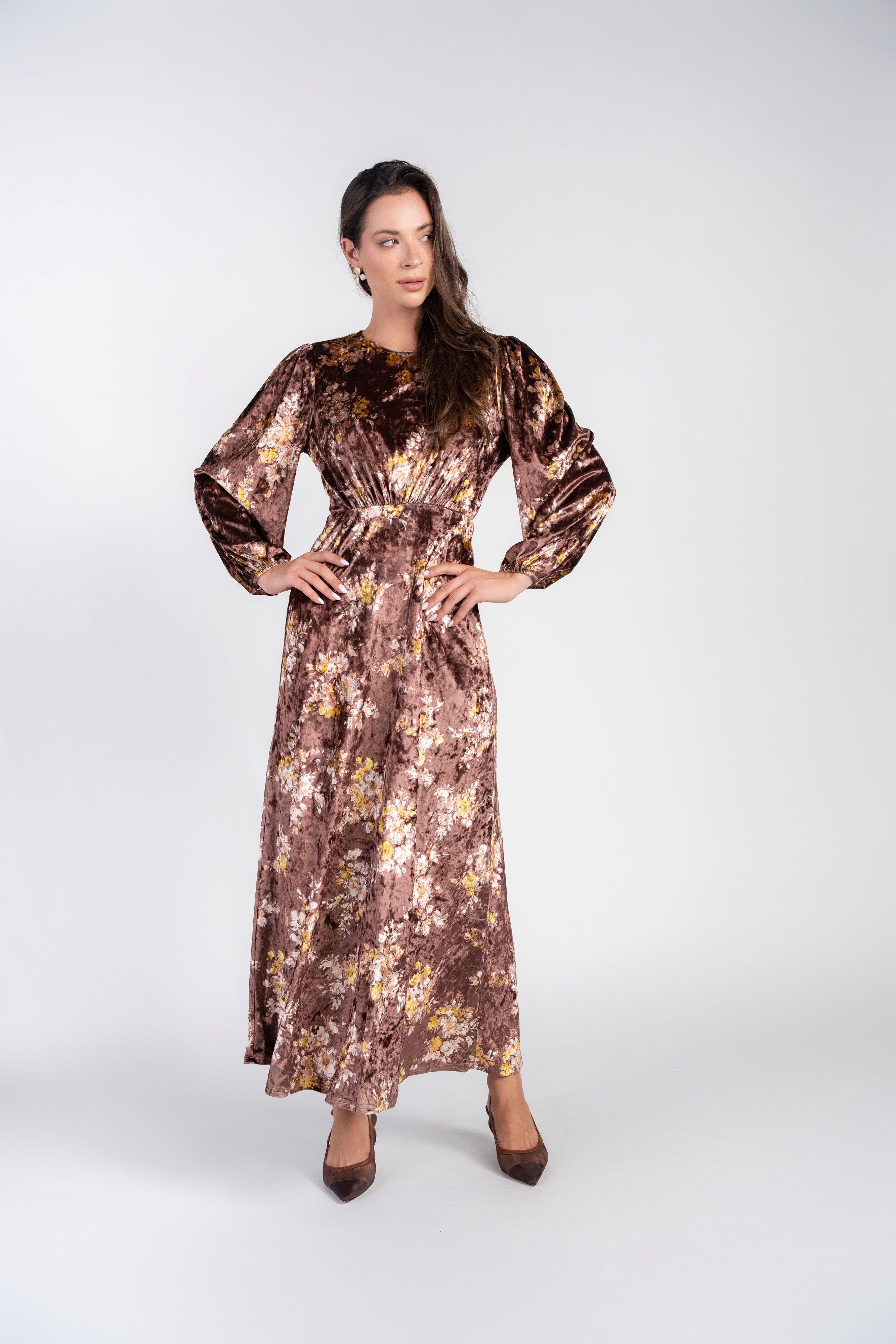 Becca Dress- Cafe Velvet