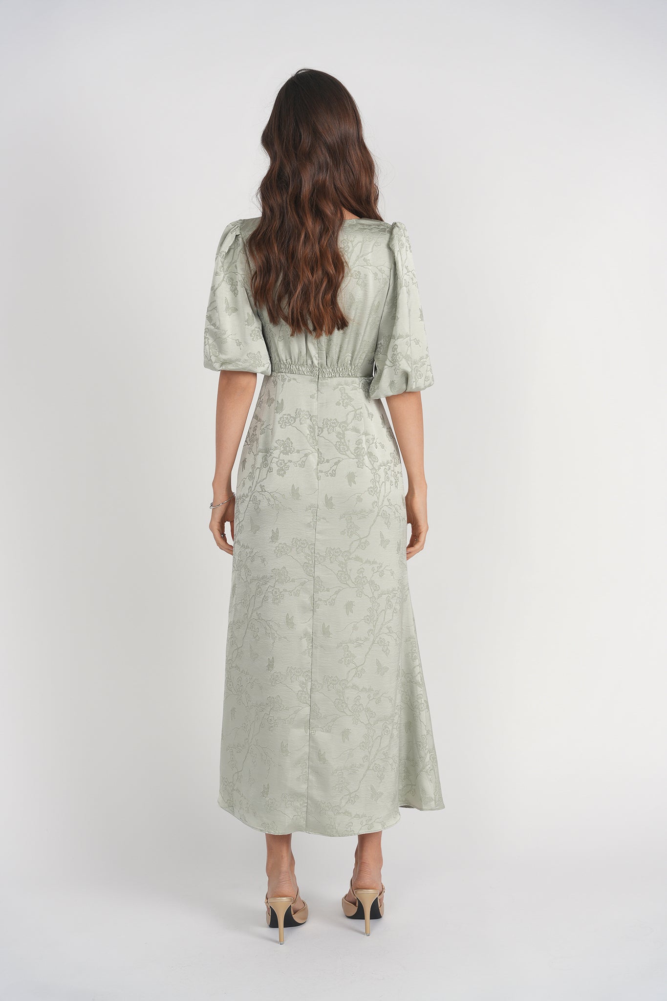 Marlo Dress- Mint Jacquard