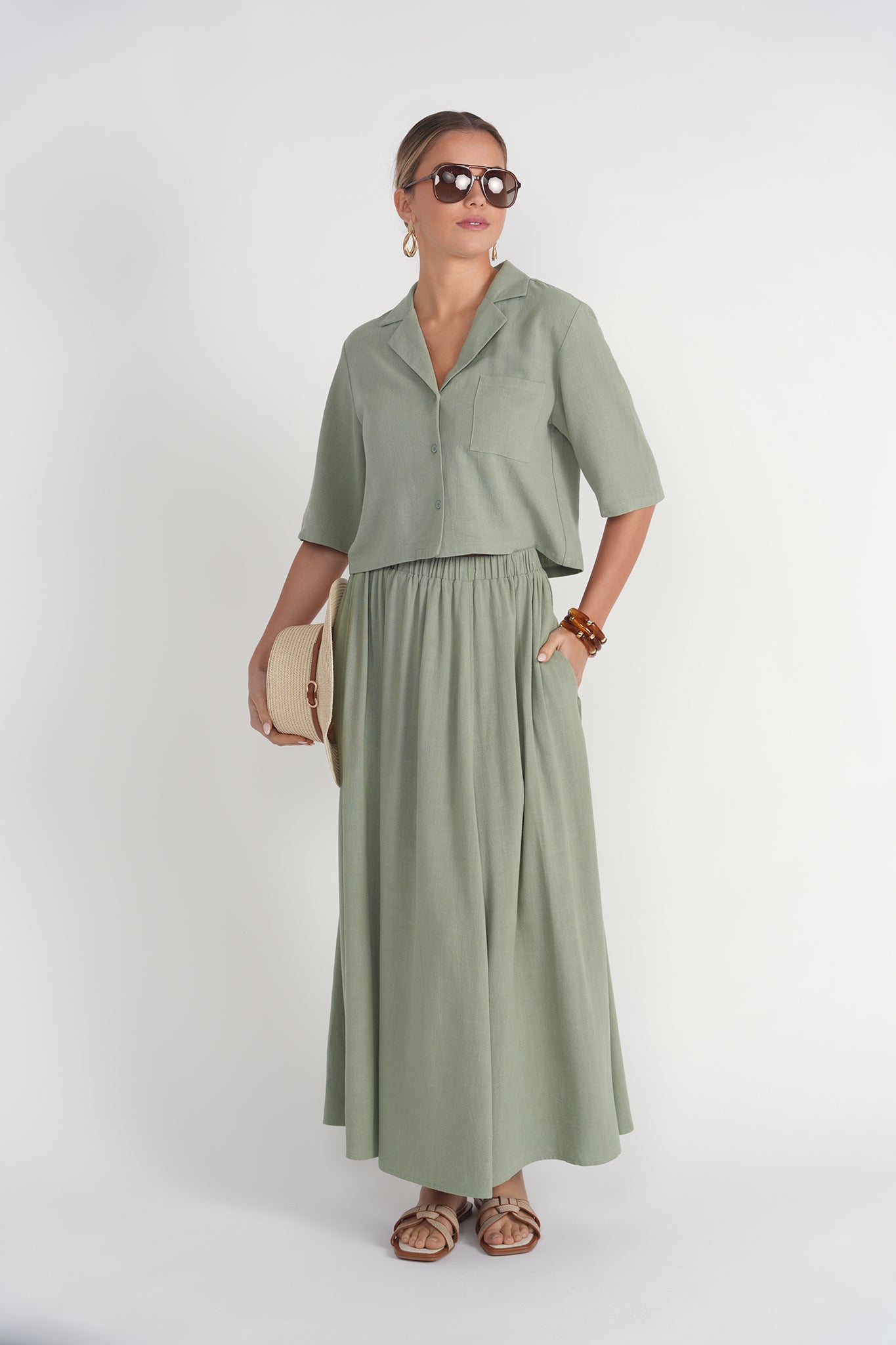 Vacay Skirt 37"- Green