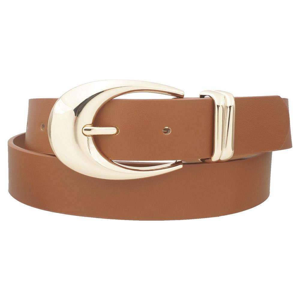 Women's Classic Gold Oval Buckle Belt IW-30034