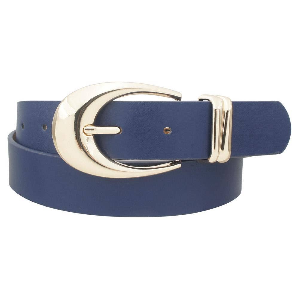 Women's Classic Gold Oval Buckle Belt IW-30034