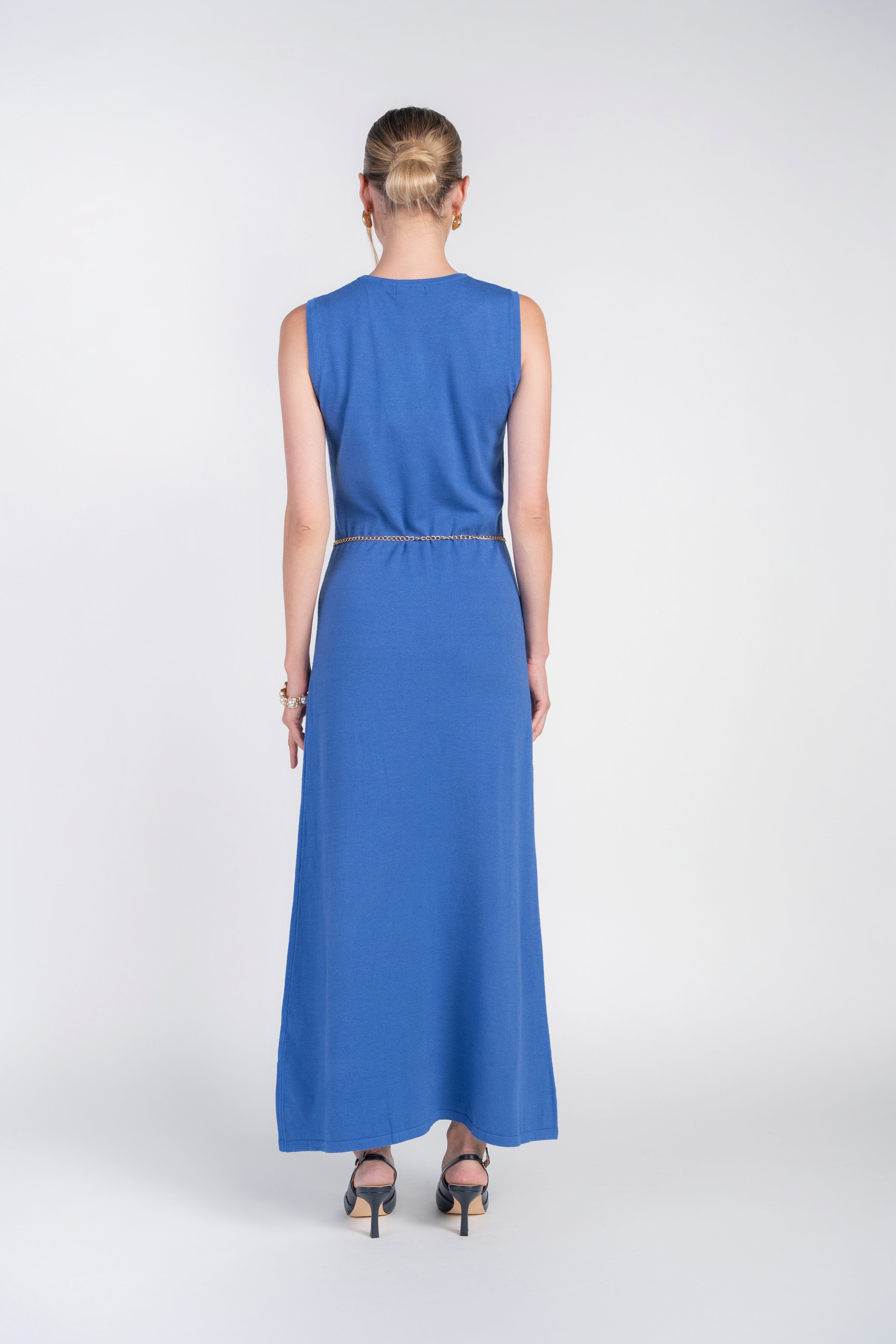 Knit Sleeveless Dress- Periwinkle