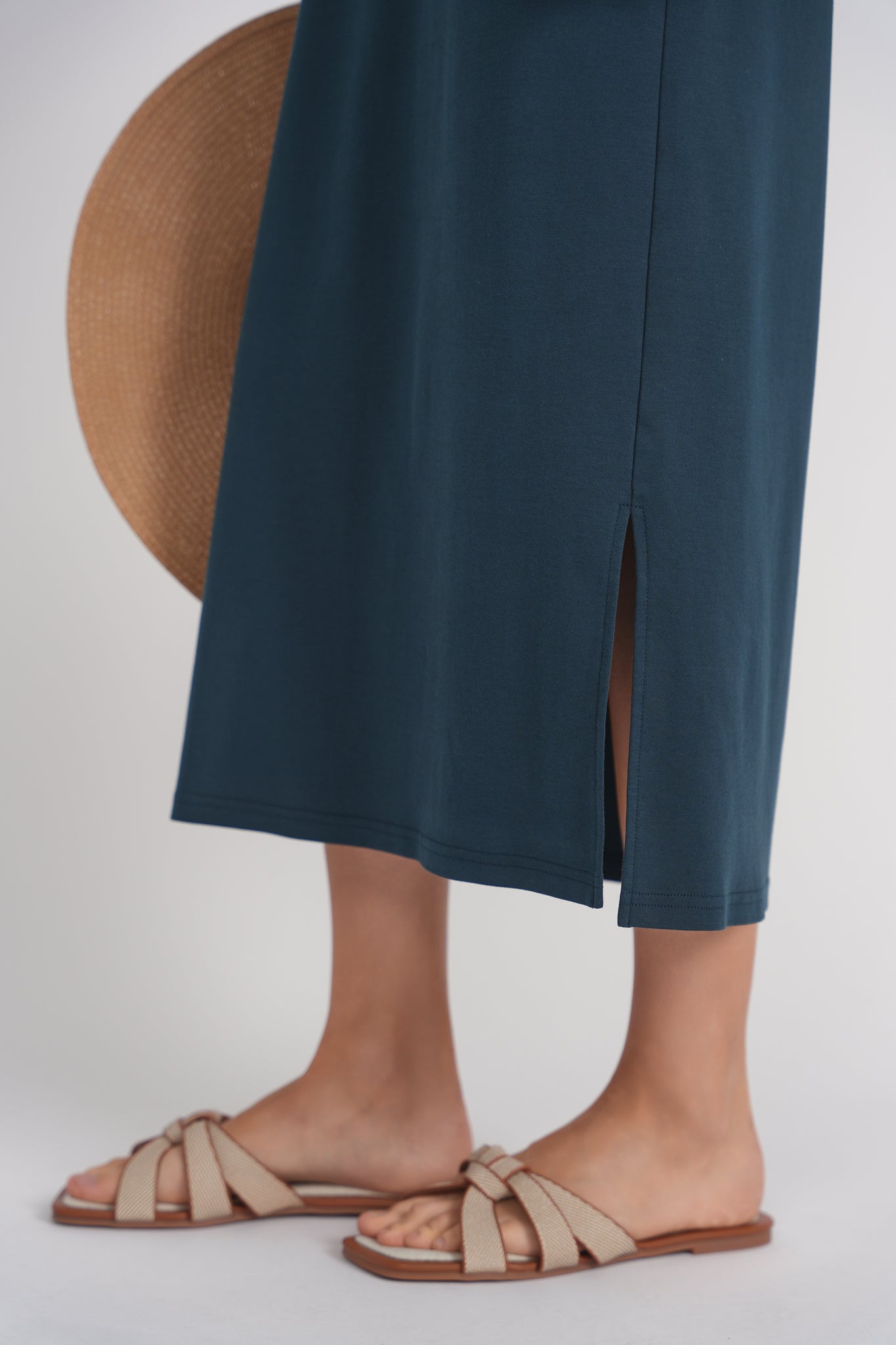 Pocket T-shirt Dress- Indigo