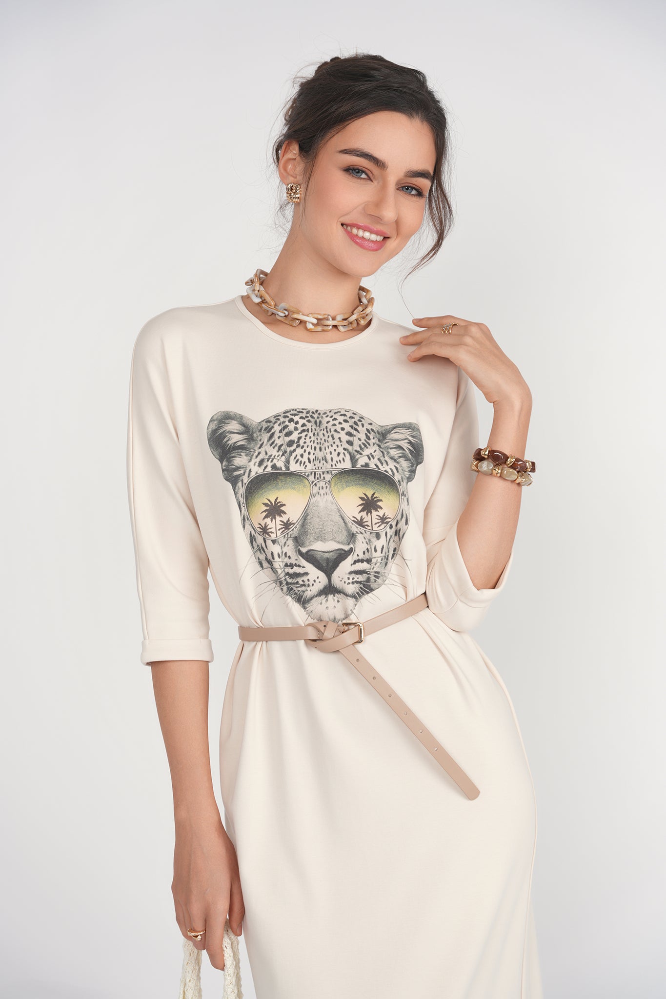 white and gold t shirt dress Lovemystyle White And Gold Sequin T-shirt Shift Dress