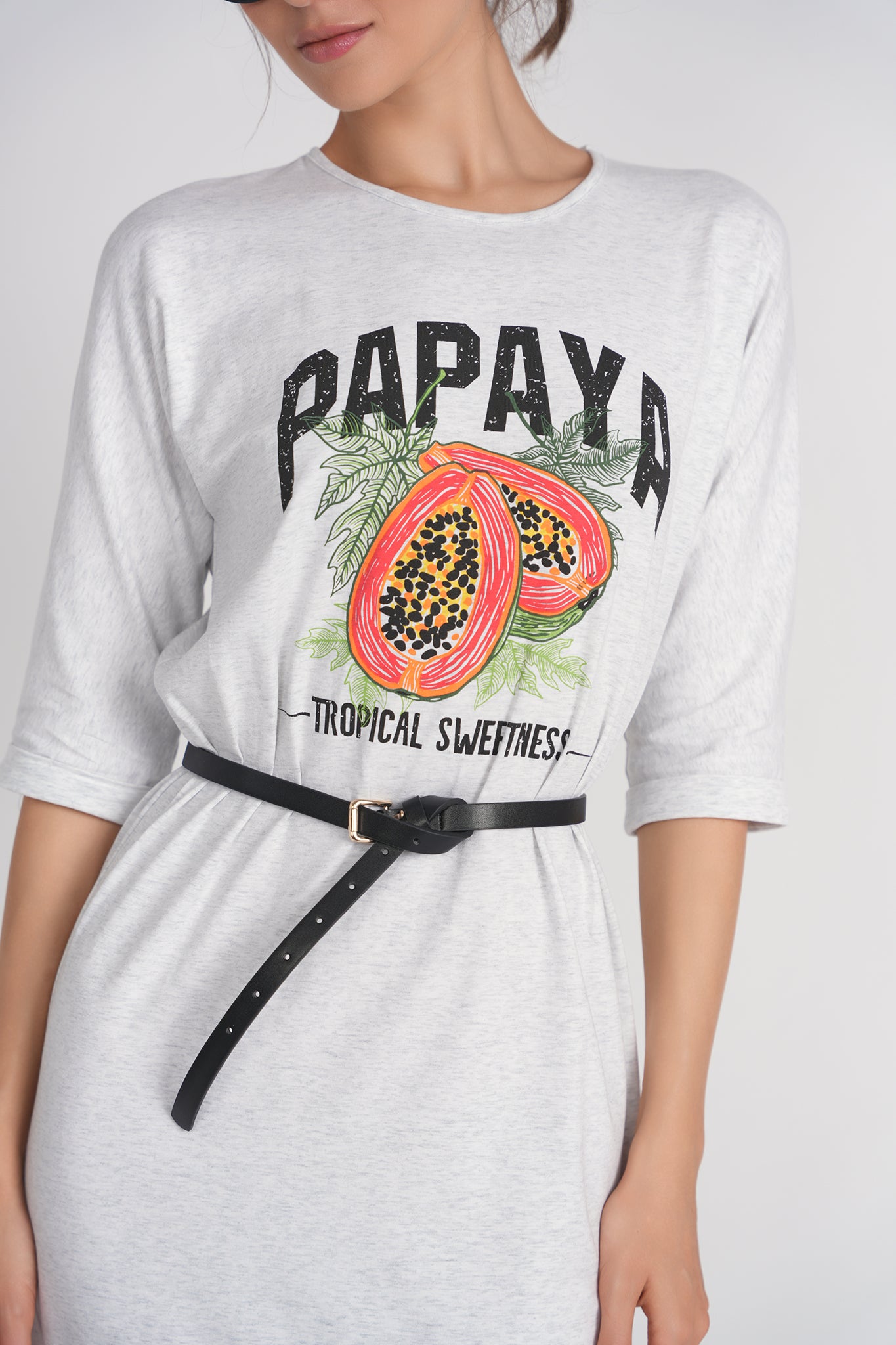papaya t shirt dress Papaya Petite Black Midi T-Shirt Dress - 6