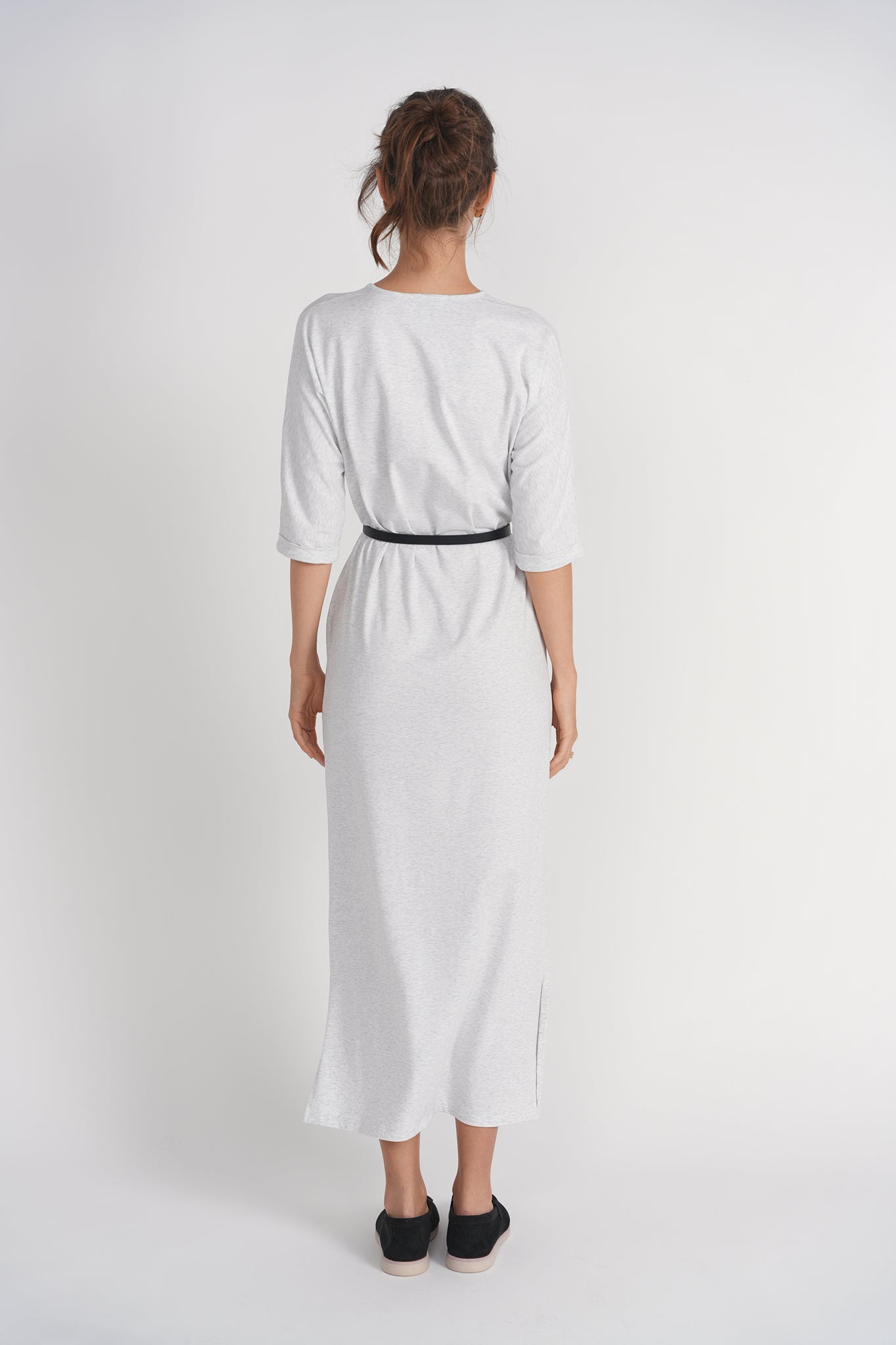 T-shirt Midi Dress- Papaya