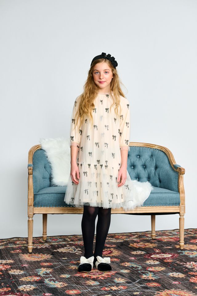 Bow Tulle Dress - Ivory