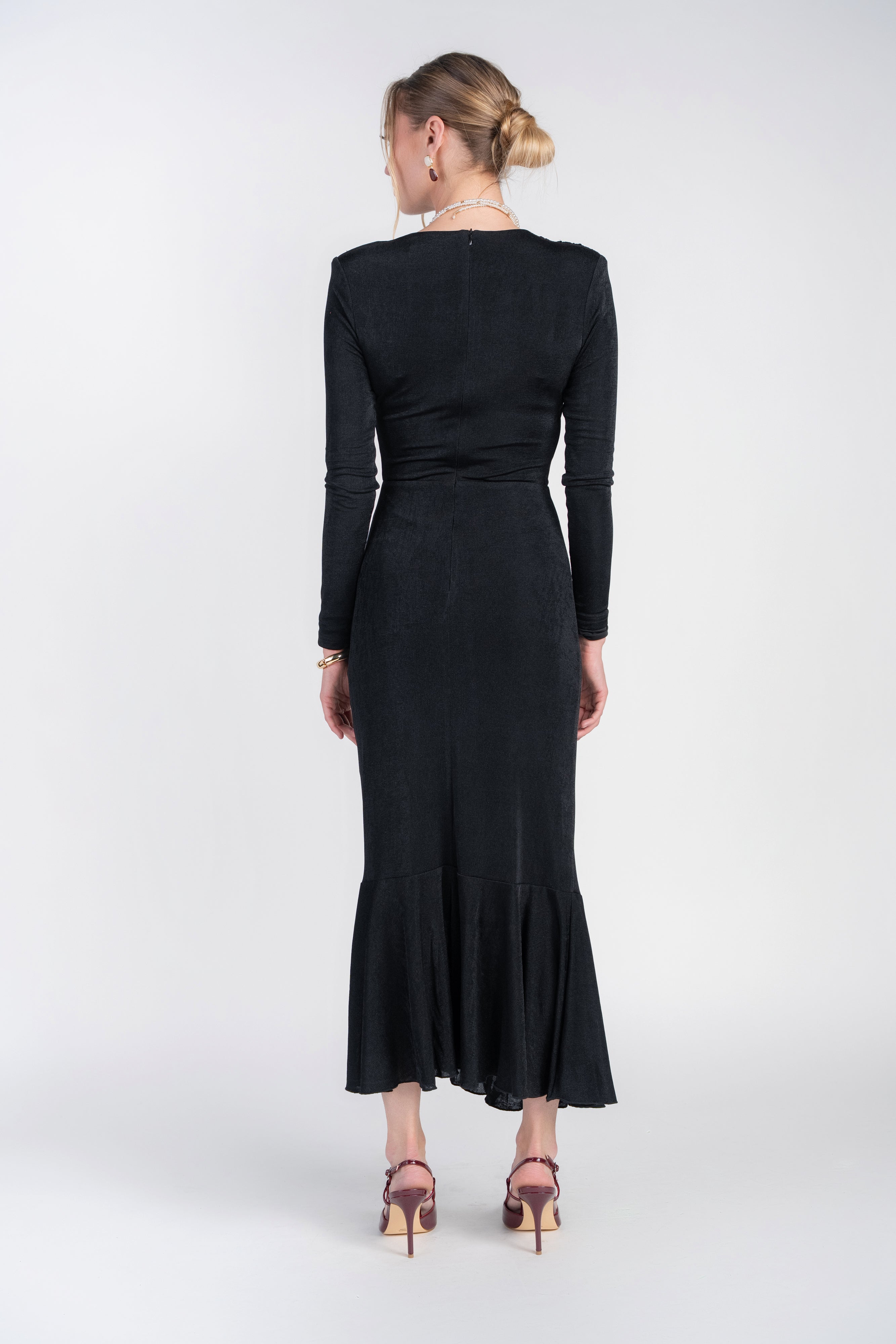 Valerie Midi Dress- Black