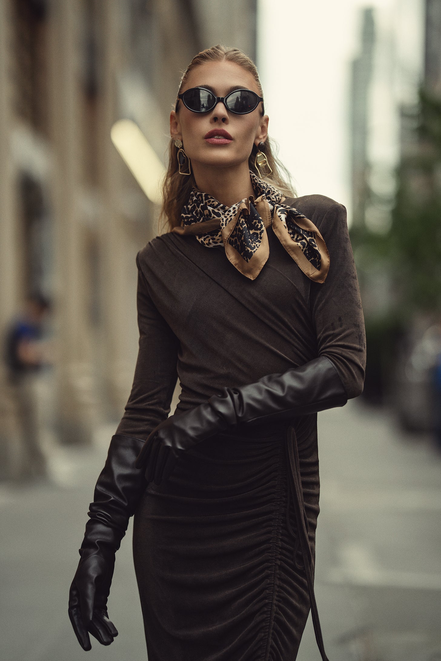 Valerie Midi Dress- Mousse