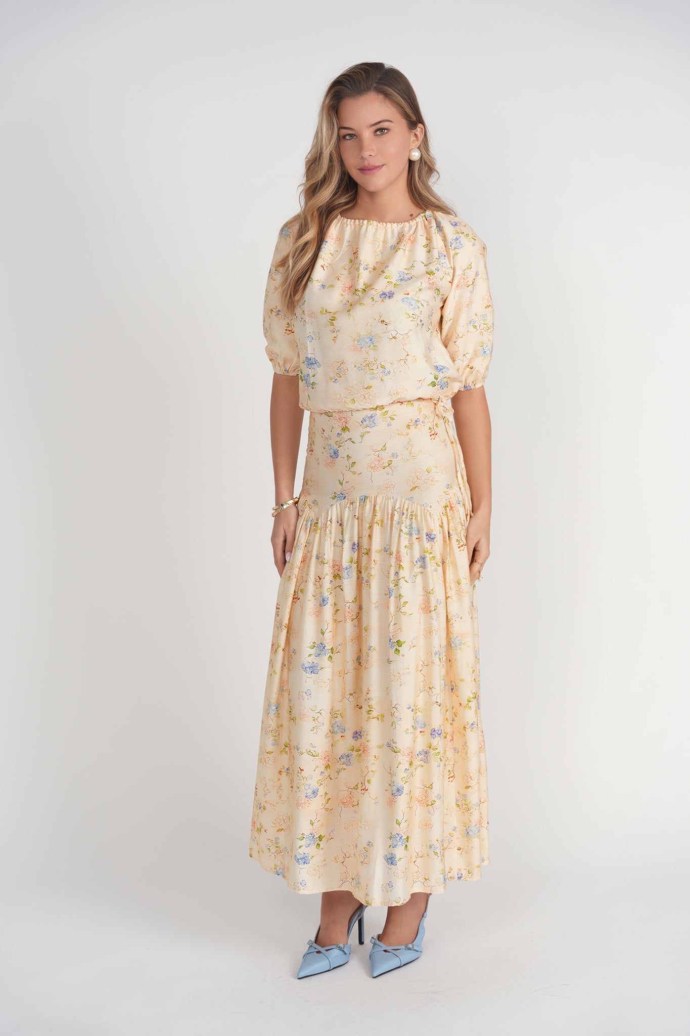 Belle Skirt- Yellow Garden