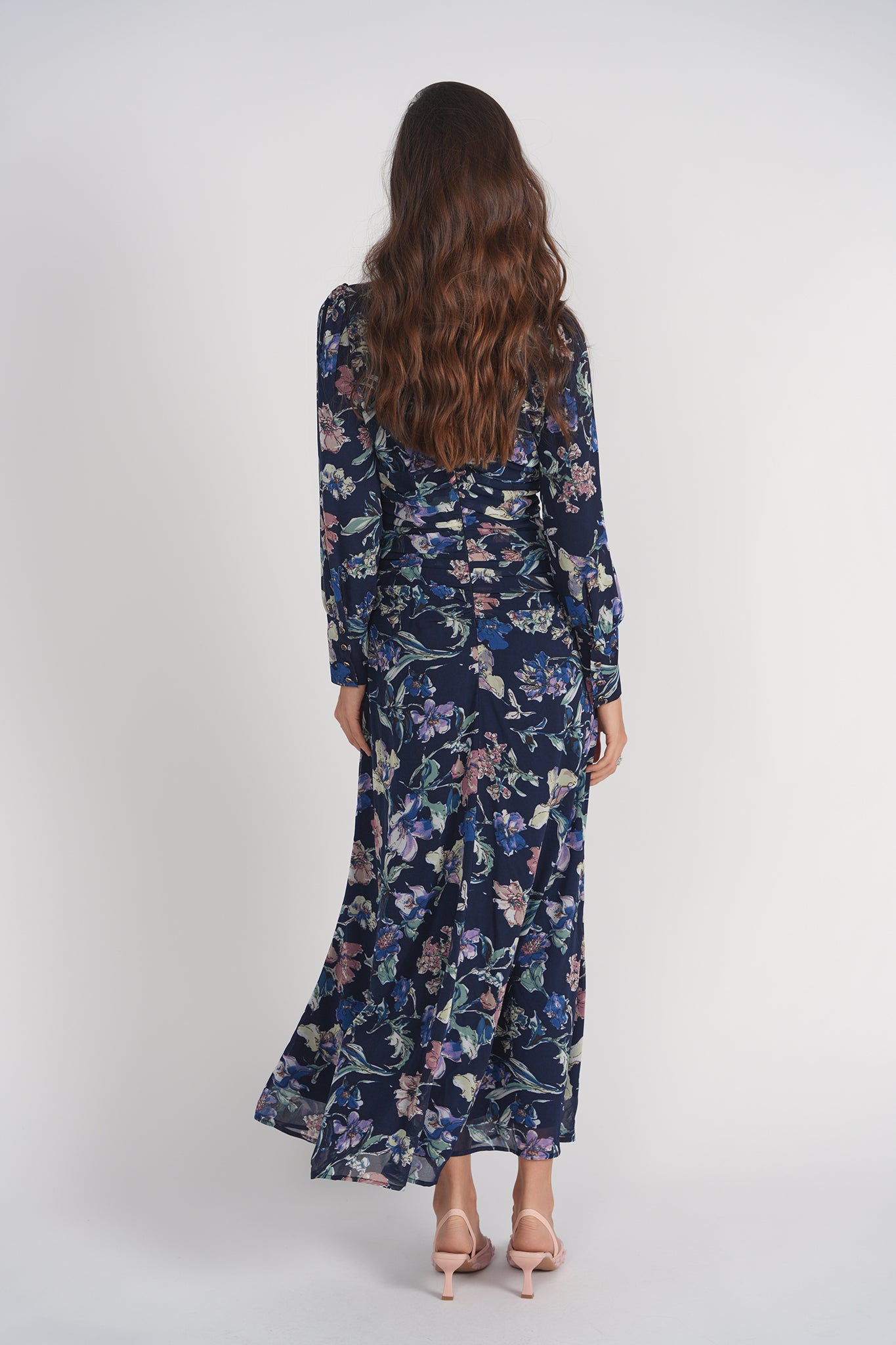 Michalie Midi- Navy Floral
