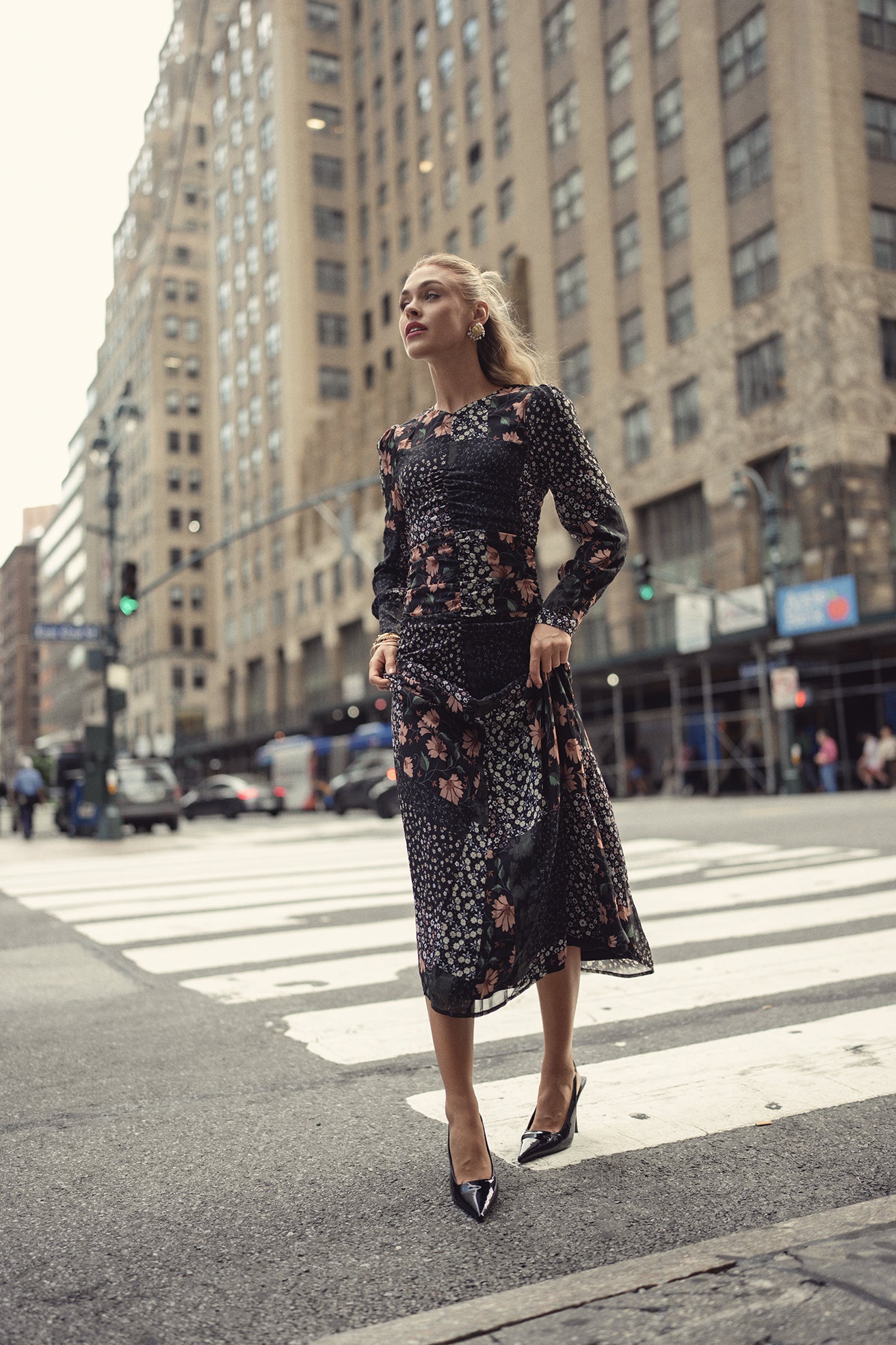 Michalie Midi- Patchwork Floral