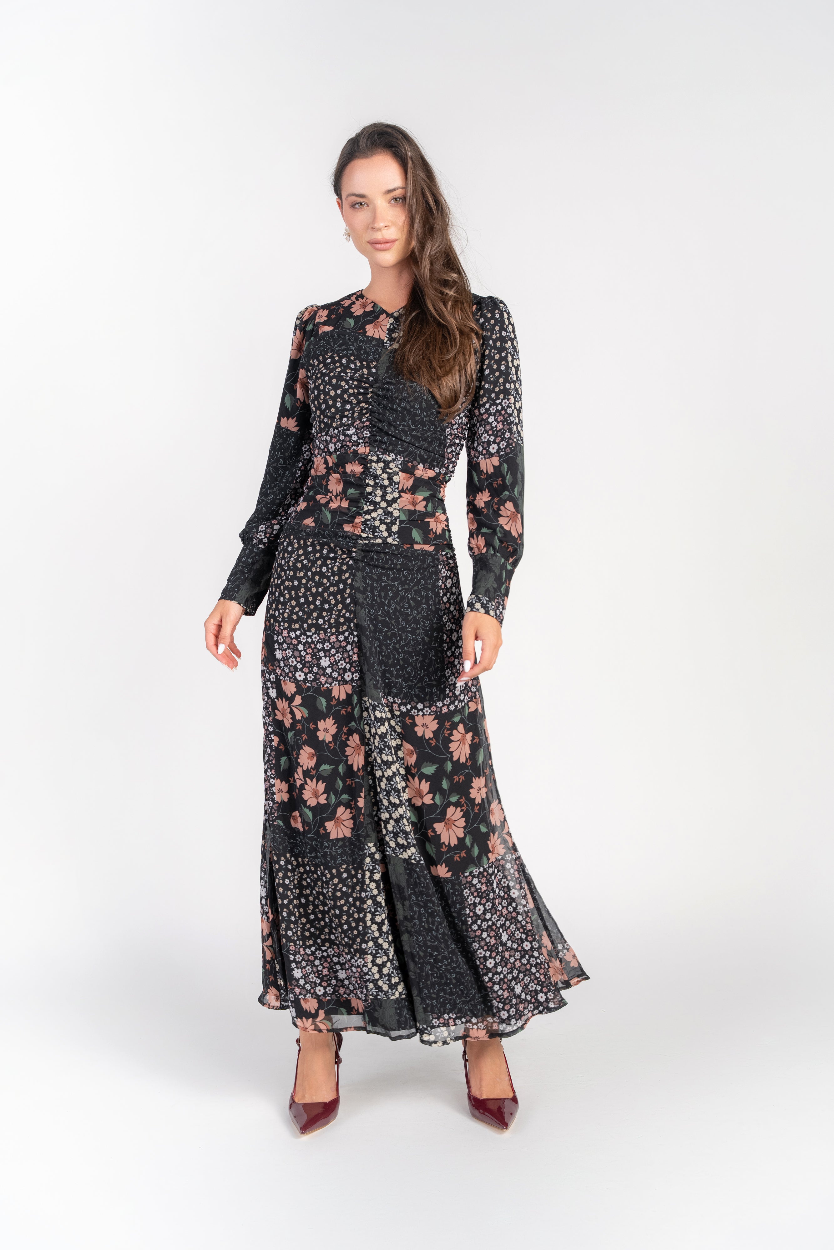 Michalie Midi- Patchwork Floral
