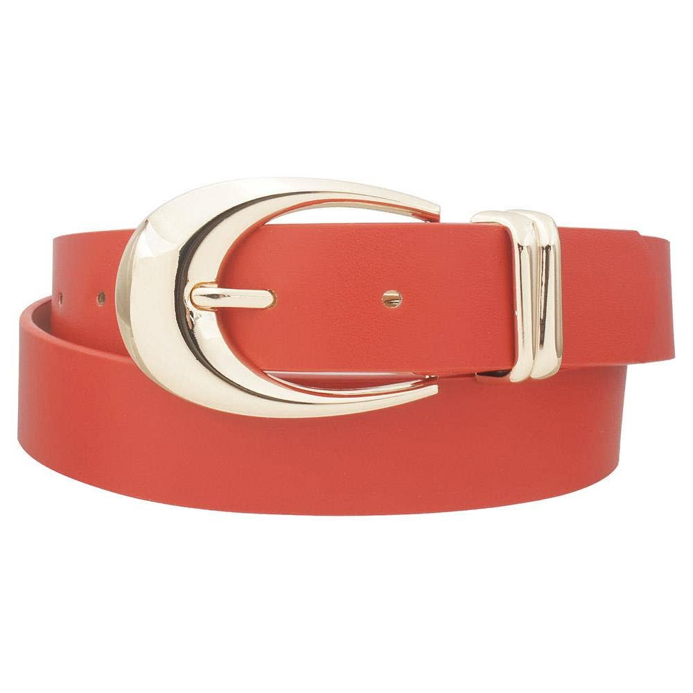 Women's Classic Gold Oval Buckle Belt IW-30034