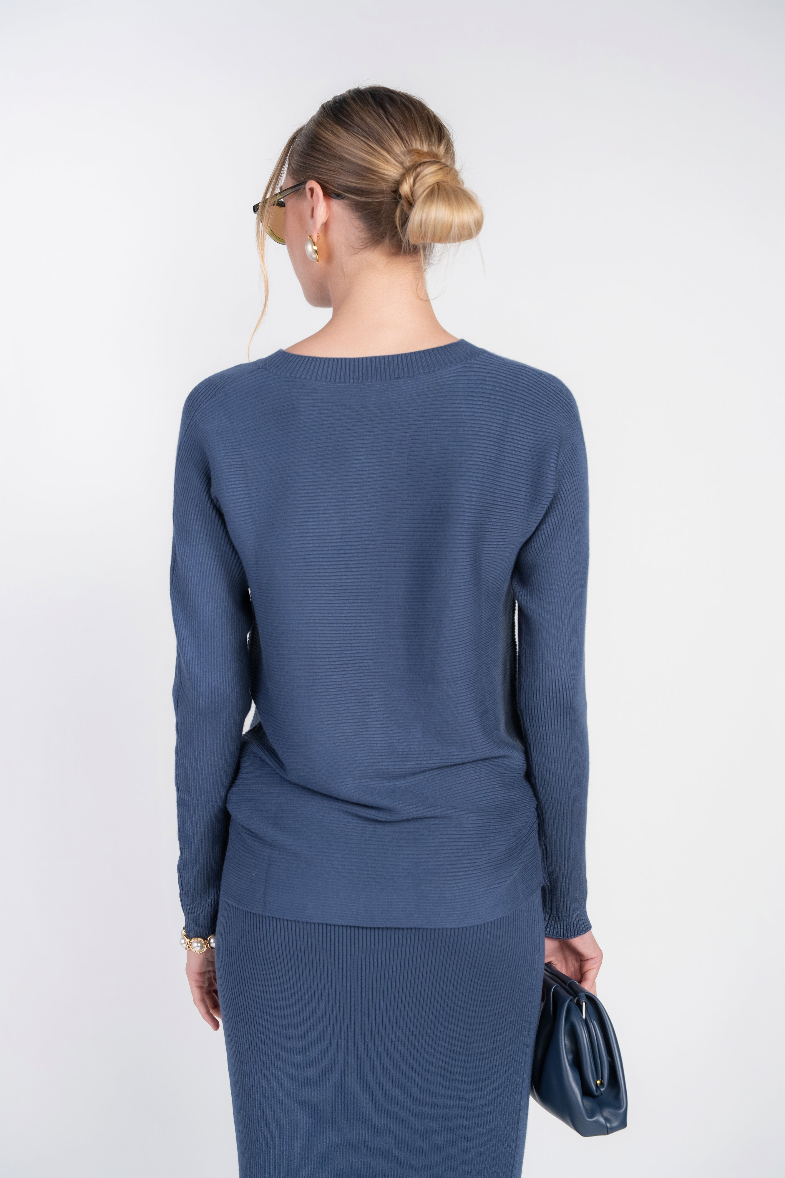 Sweater Rib Top- Moonbeam