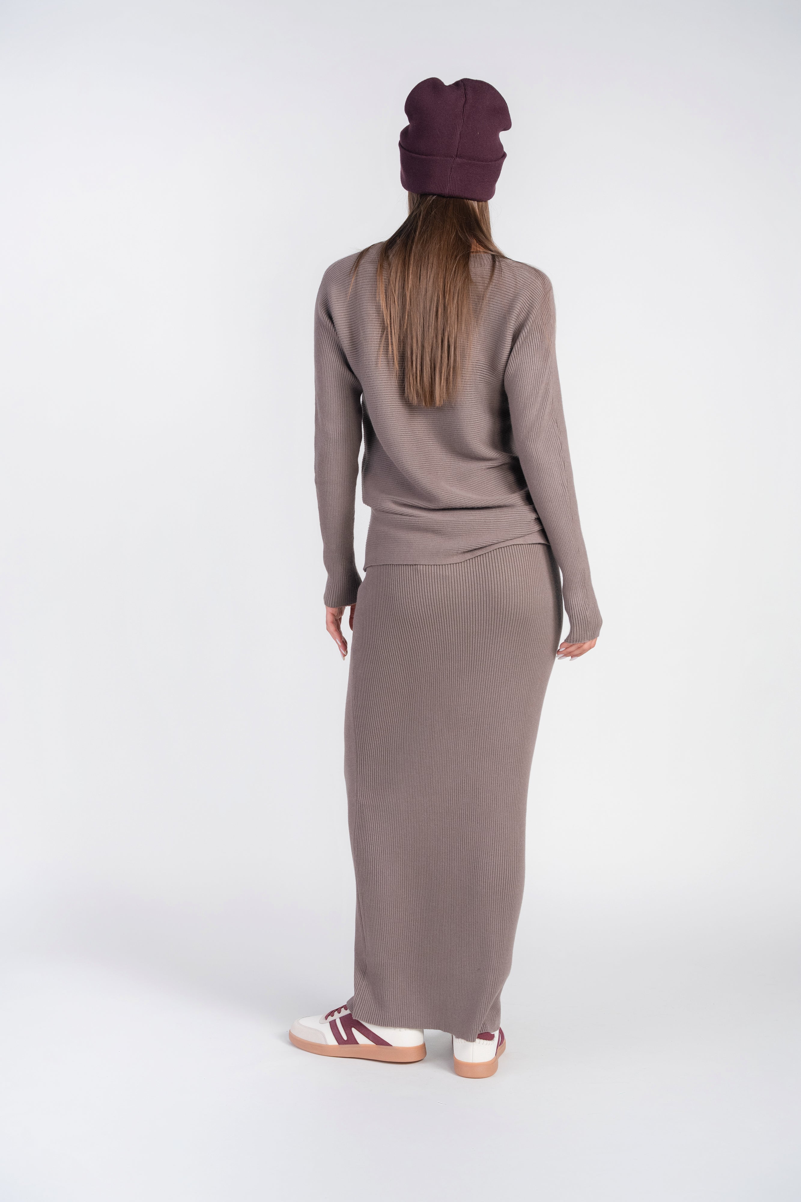 Sweater Rib Top- Mushroom