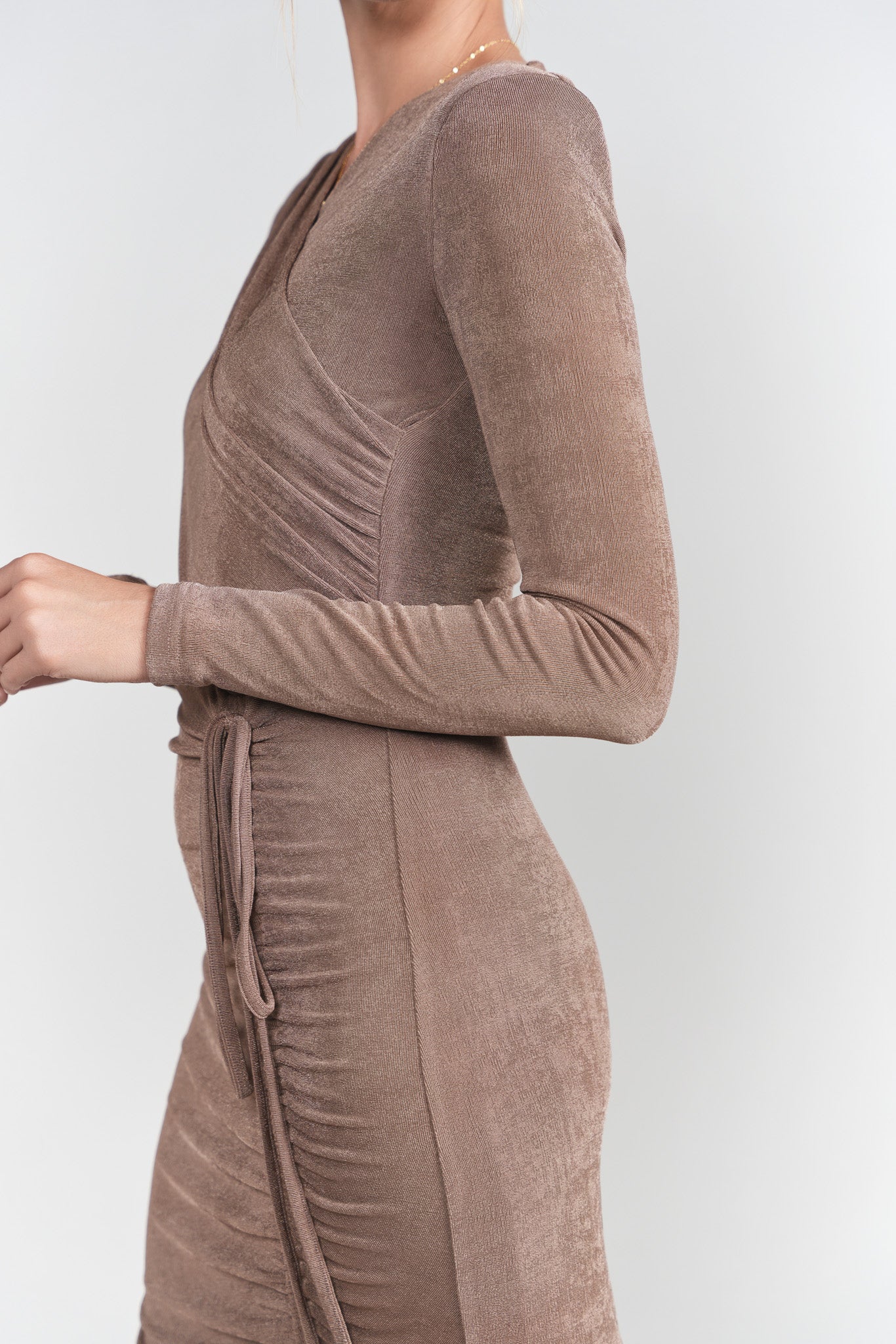 Valerie Midi Dress- Mink