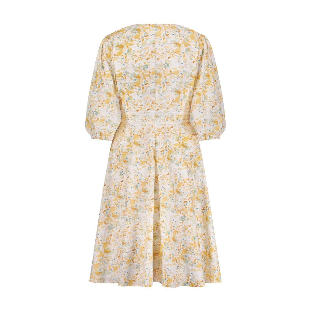 Cotton Anna Dress- Sage Floral