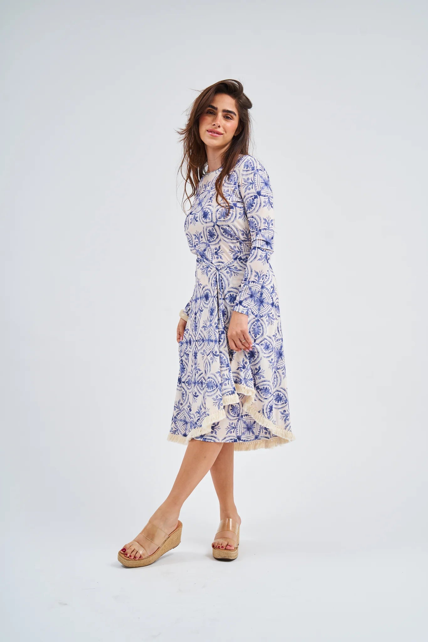 Loose Basic Dress - Blue Lapis