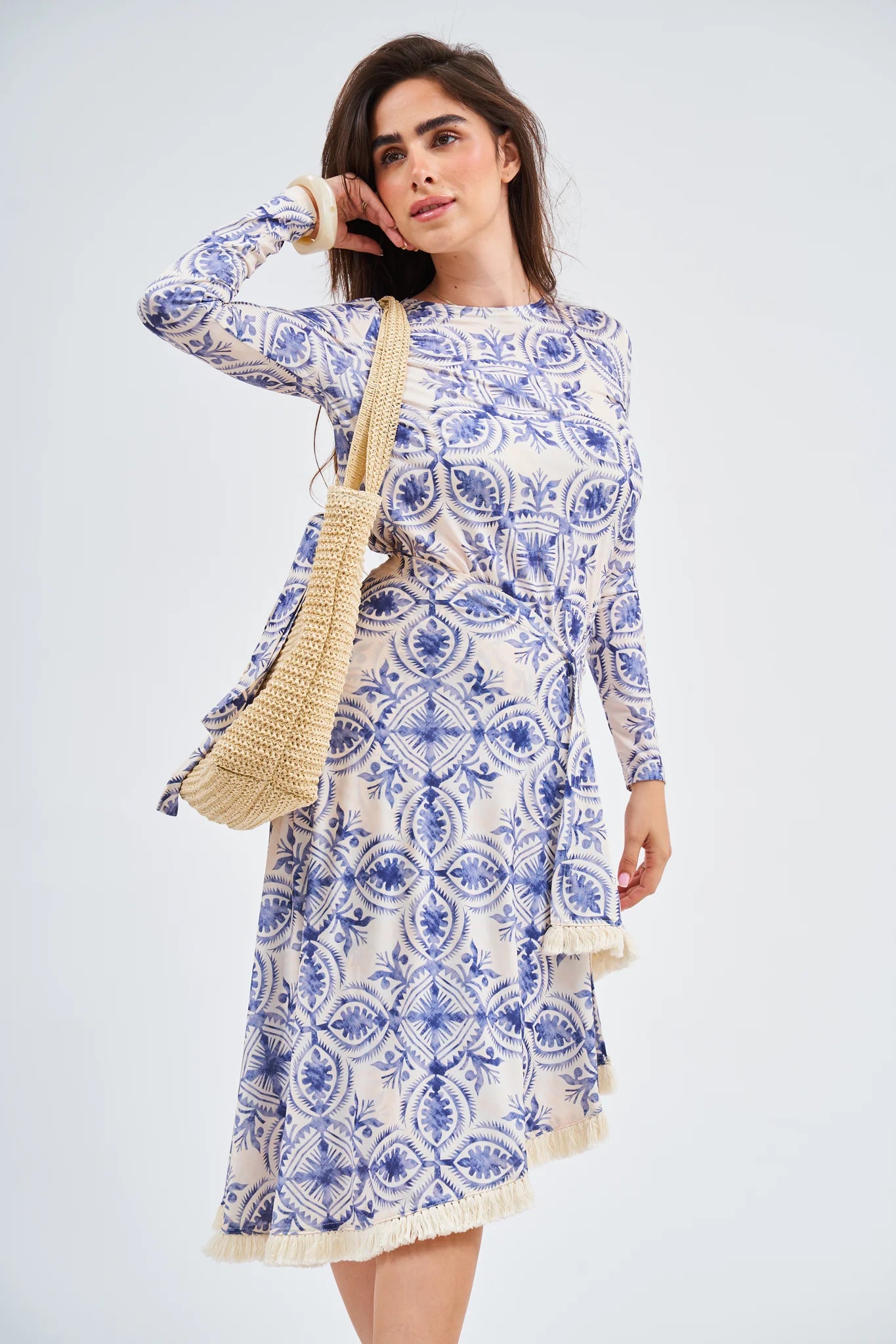 Loose Basic Dress - Blue Lapis