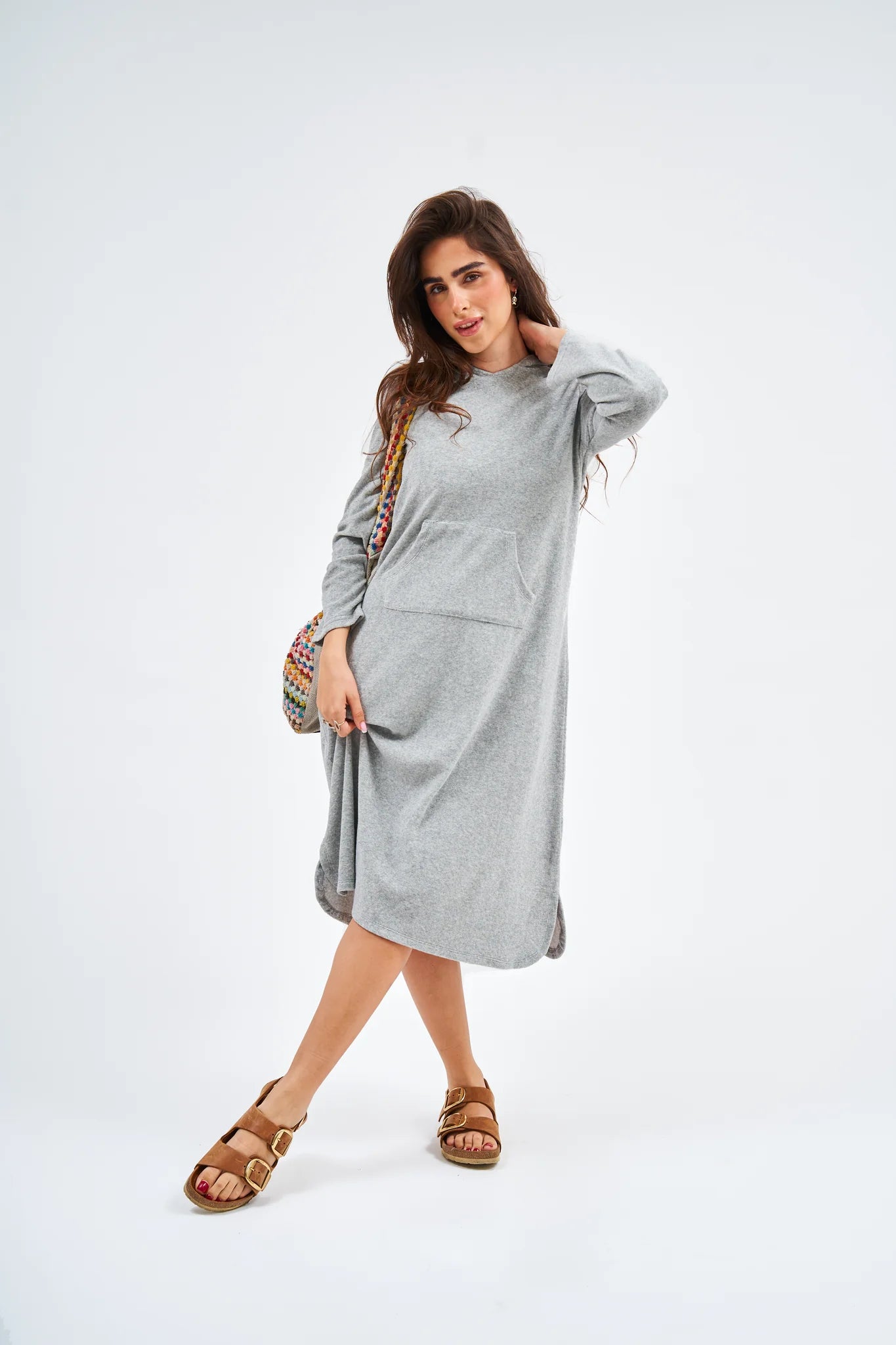 PLC Terry Grey Pullover Dress