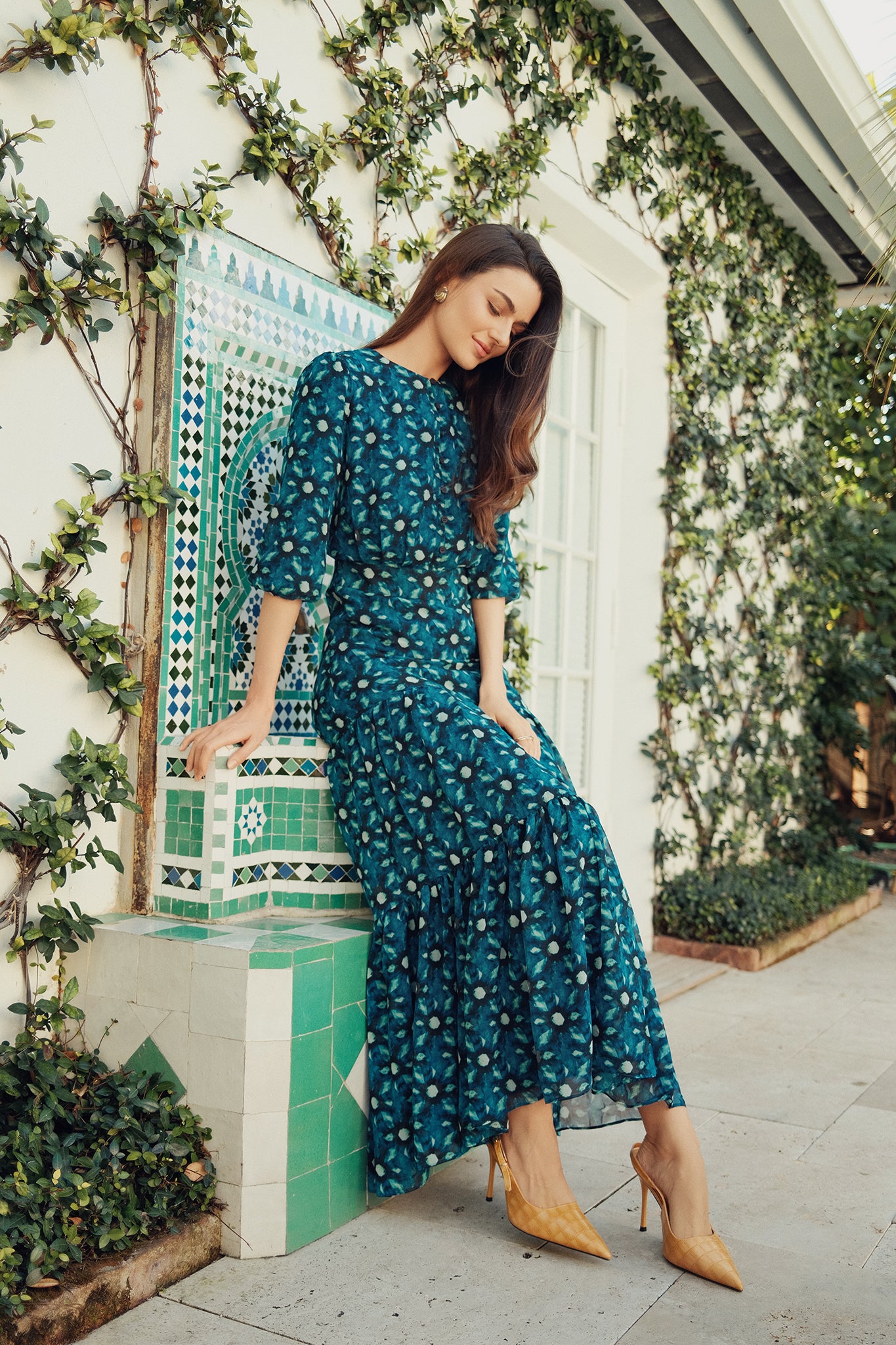 maxi dresses kaleidoscope Pretty in Pink kaleidoscope floral print maxi dress