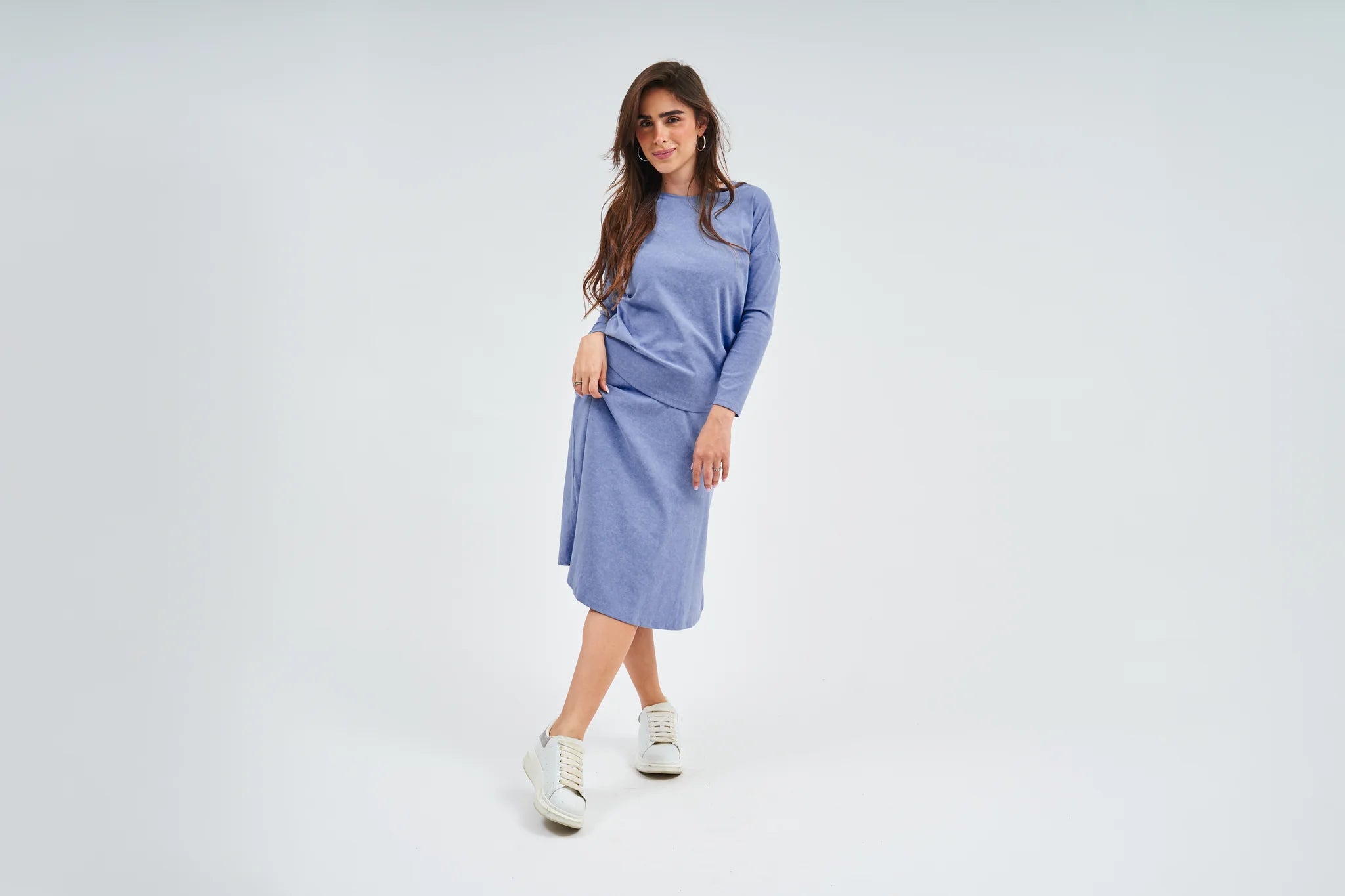 Dalia Top - Light Denim Wash