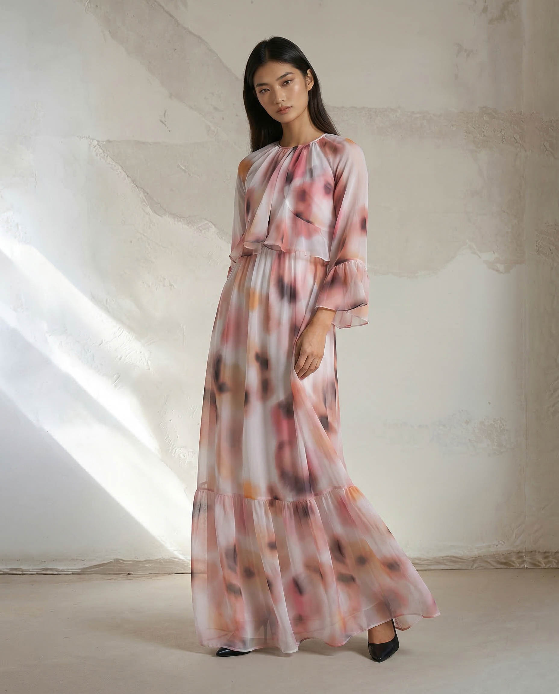 Chiffon Print Dress