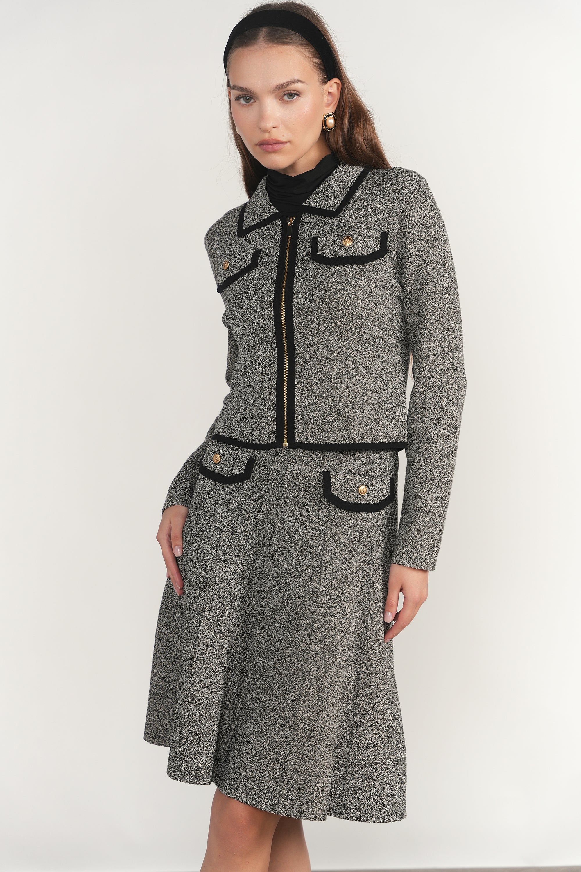 Trent Jacket - Black Tweed