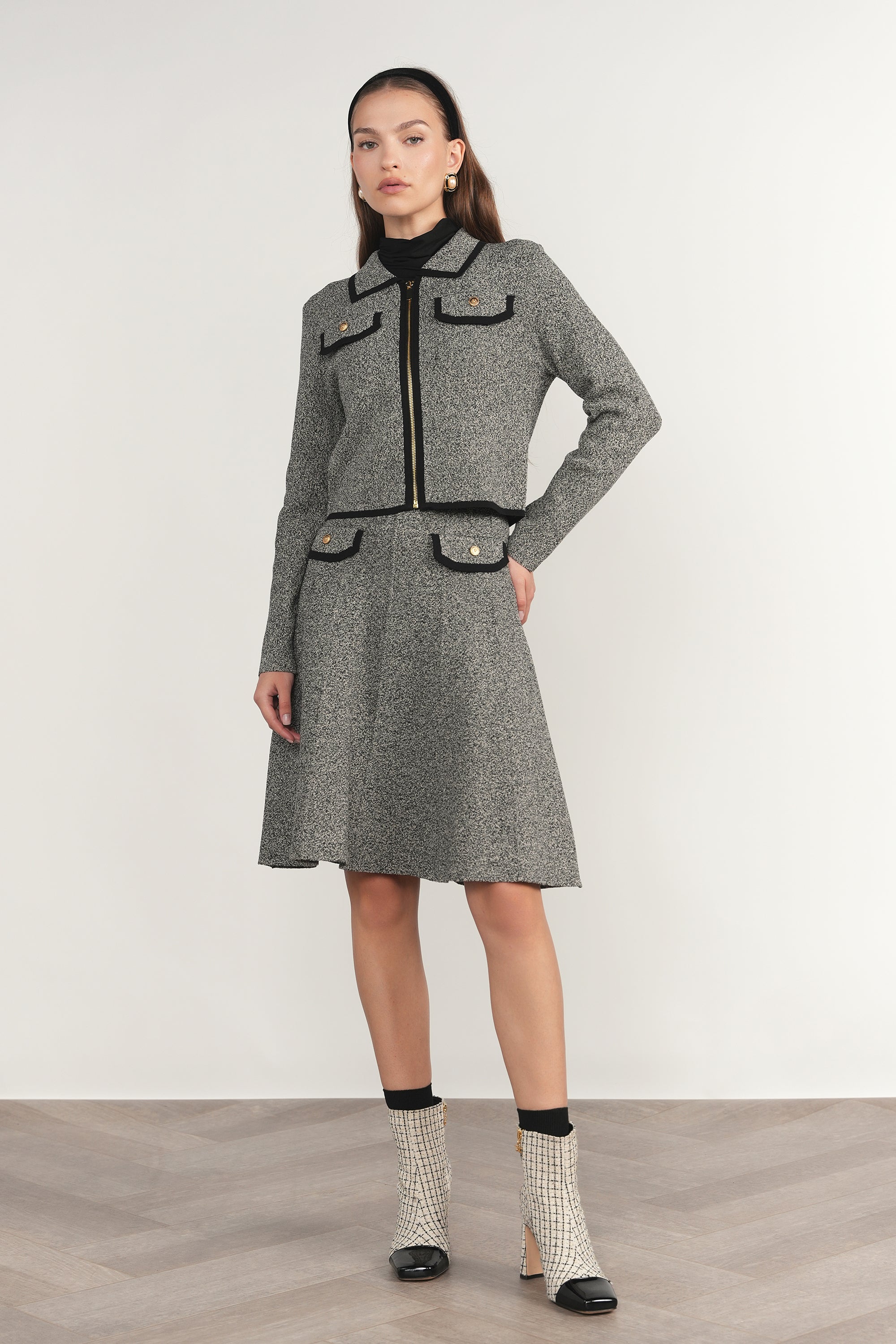 Trent Jacket - Black Tweed