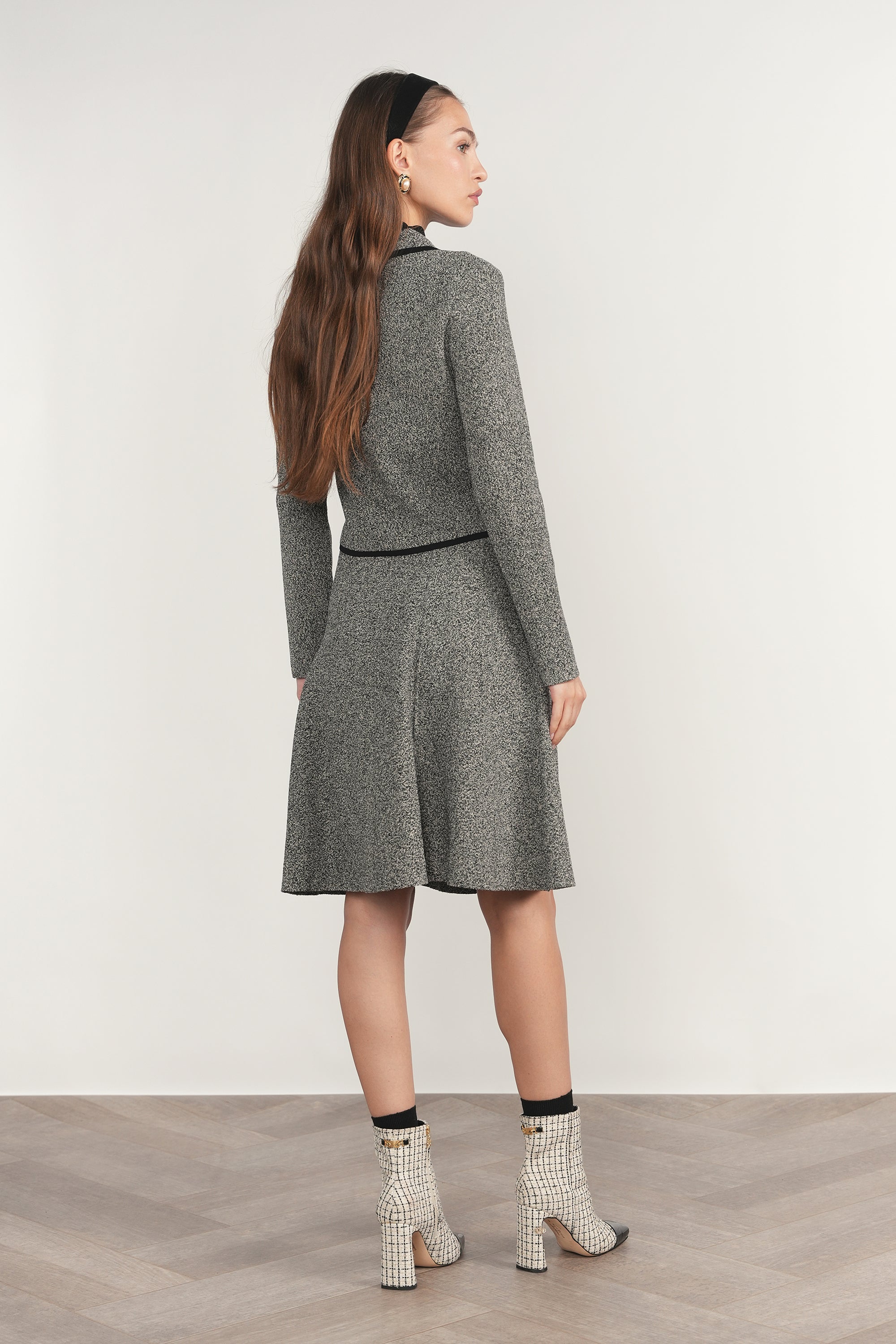 Trent Skirt - Black Tweed 23 Short