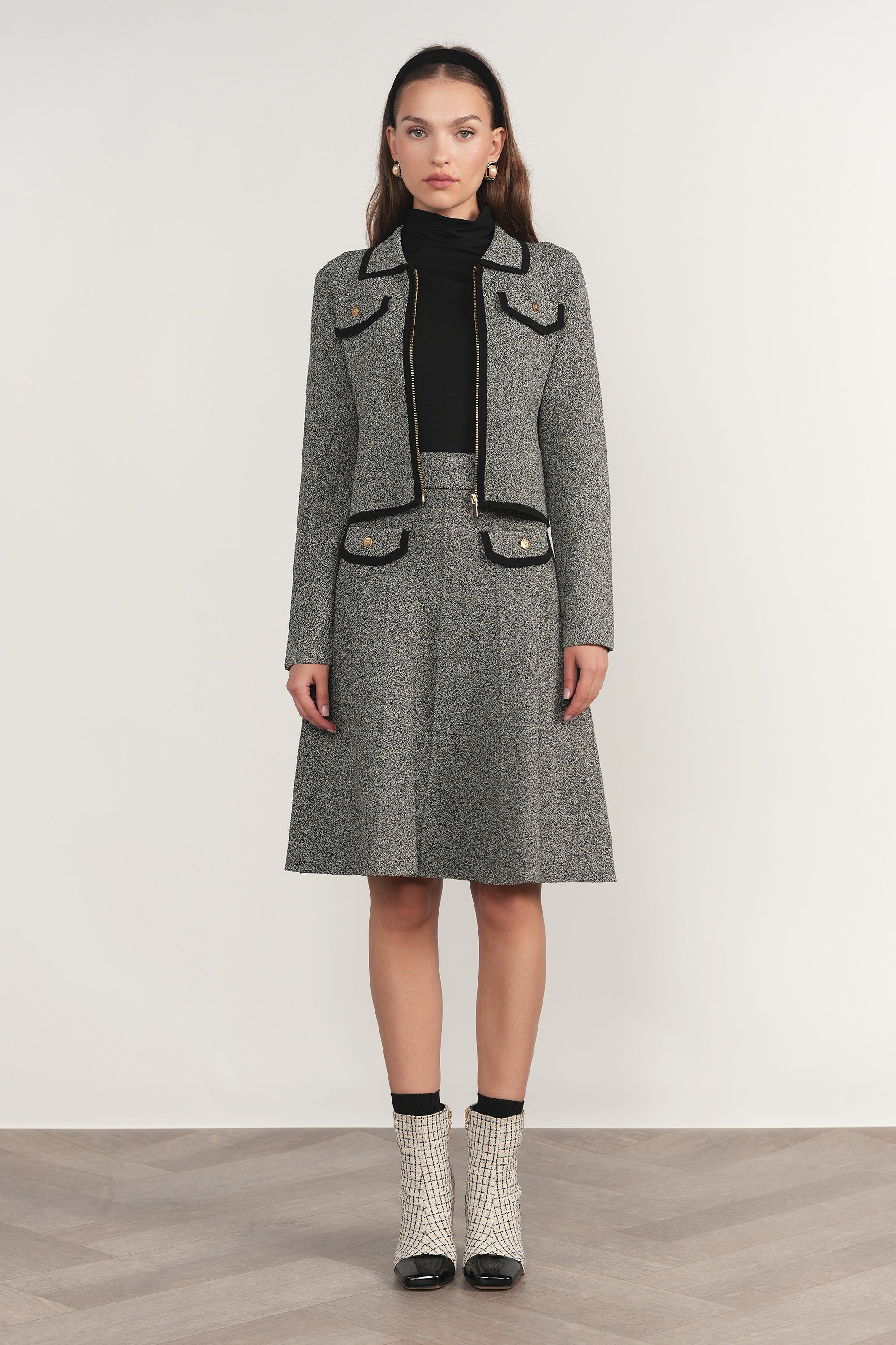 Trent Jacket - Black Tweed