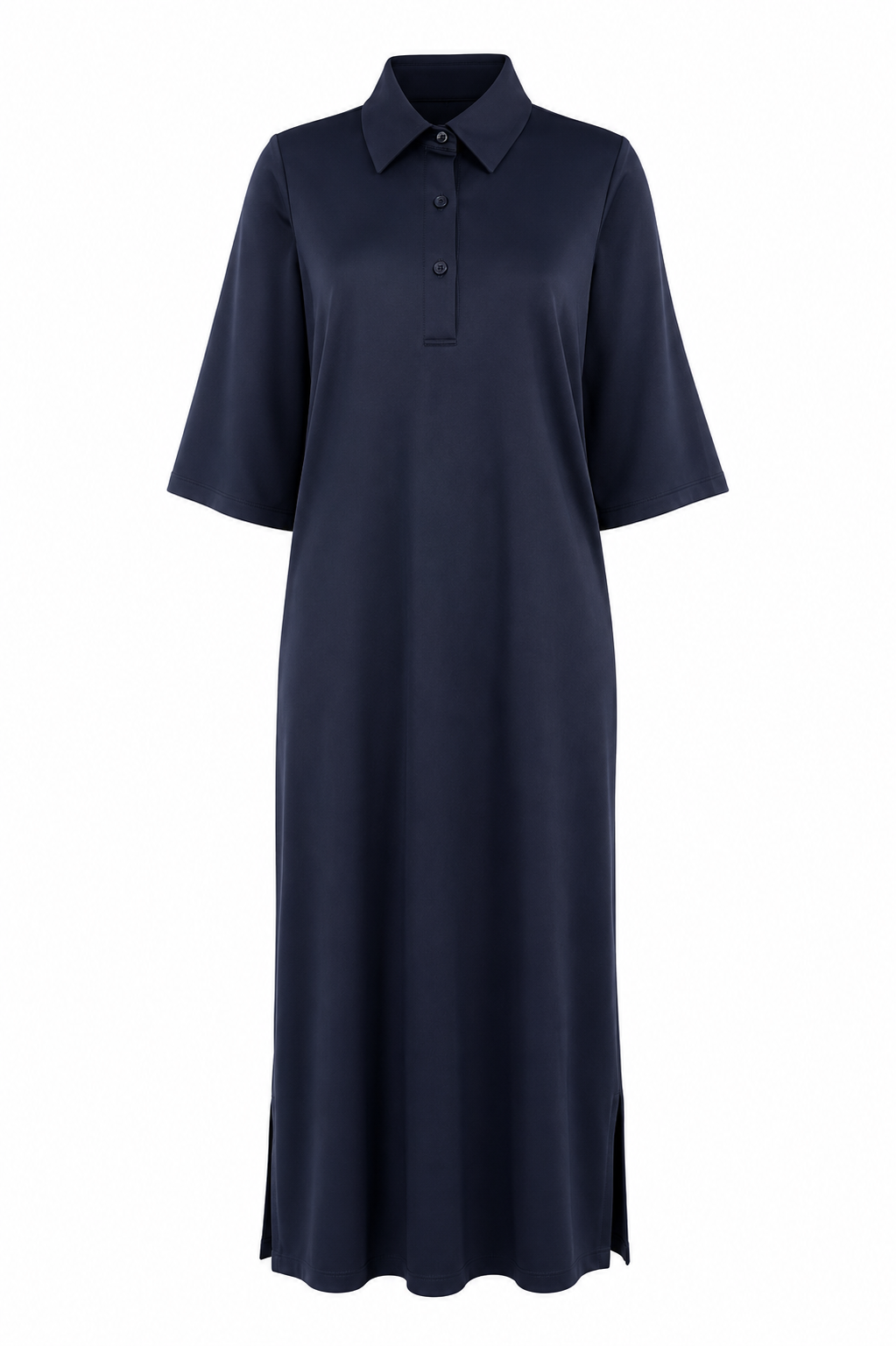 Jersey Polo Dress- Navy