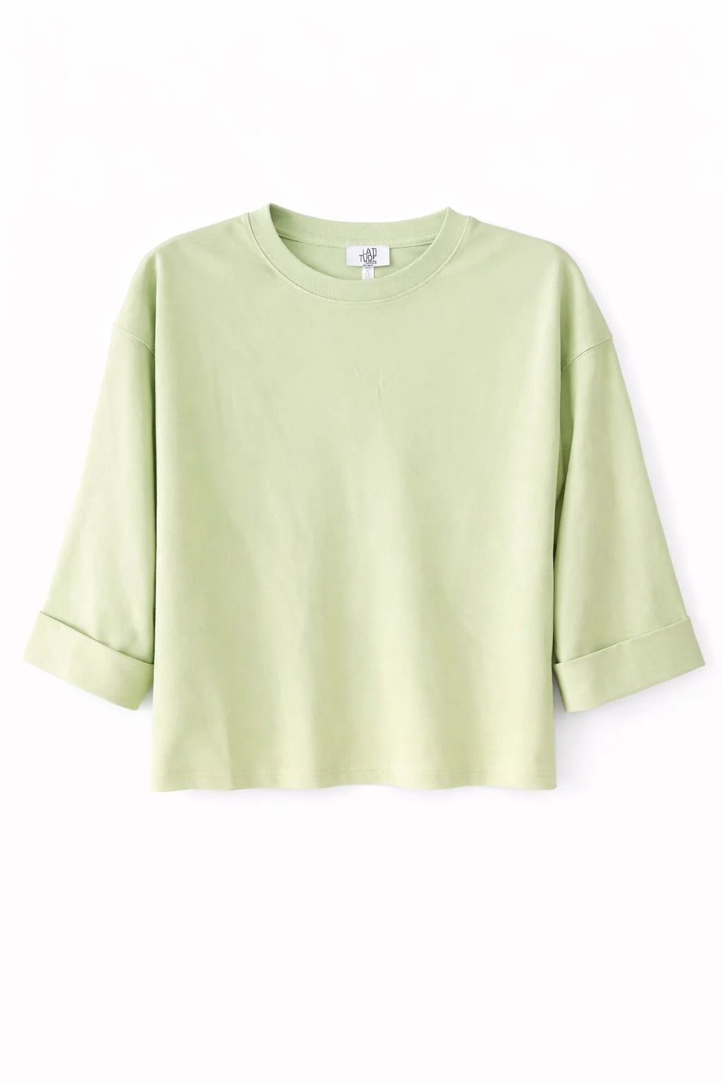 Solid Relaxed Tee- Pistachio