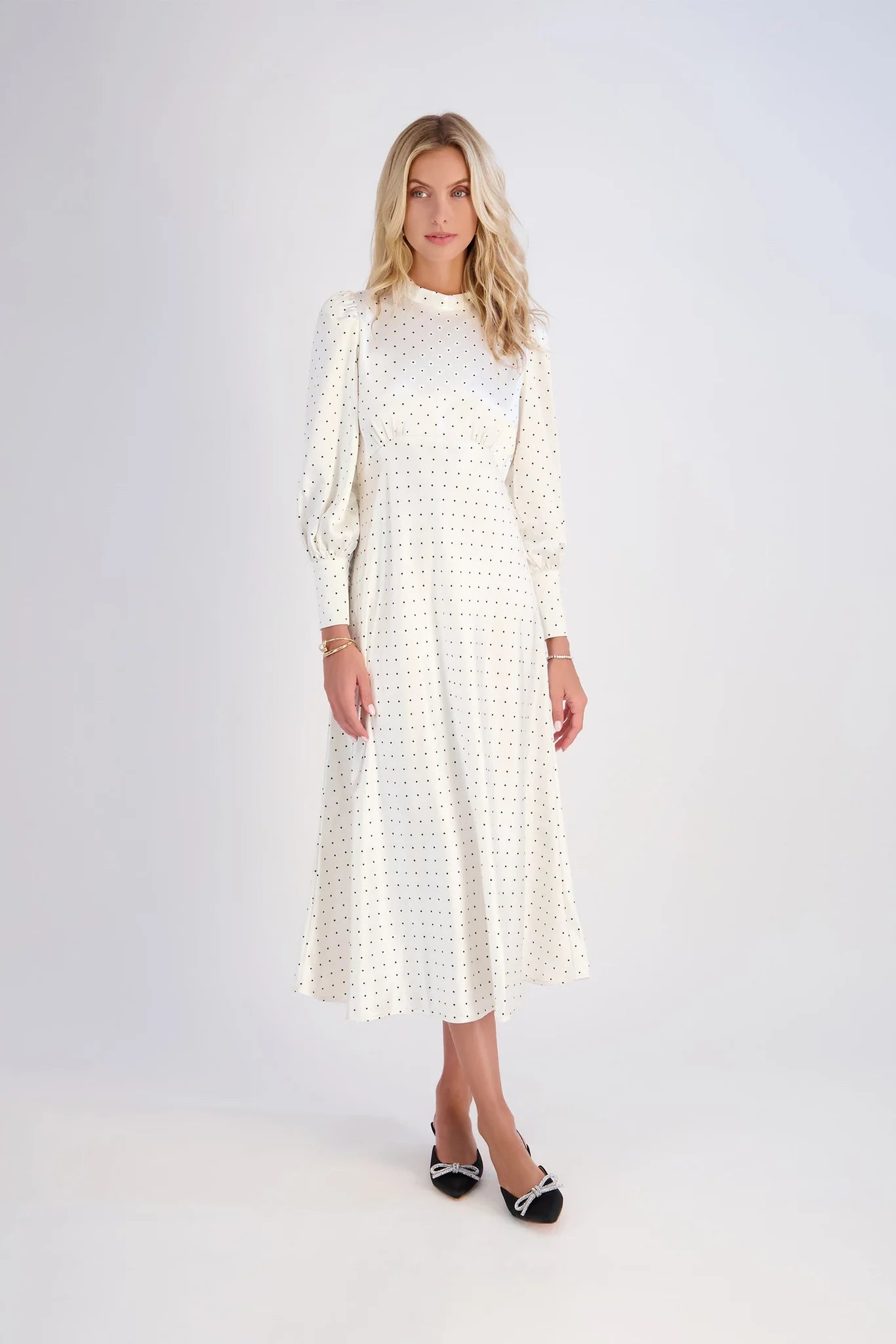 White Polka Dot Dress