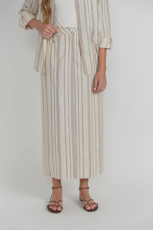 Eze Skirt- Seaside Stripe