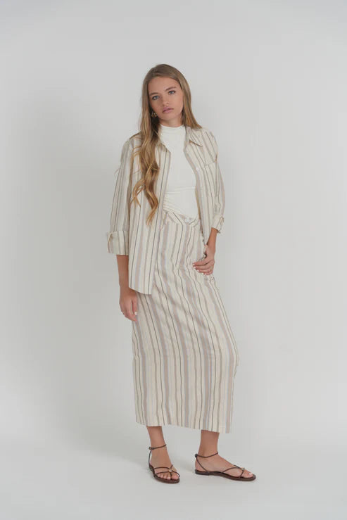 Eze Skirt- Seaside Stripe