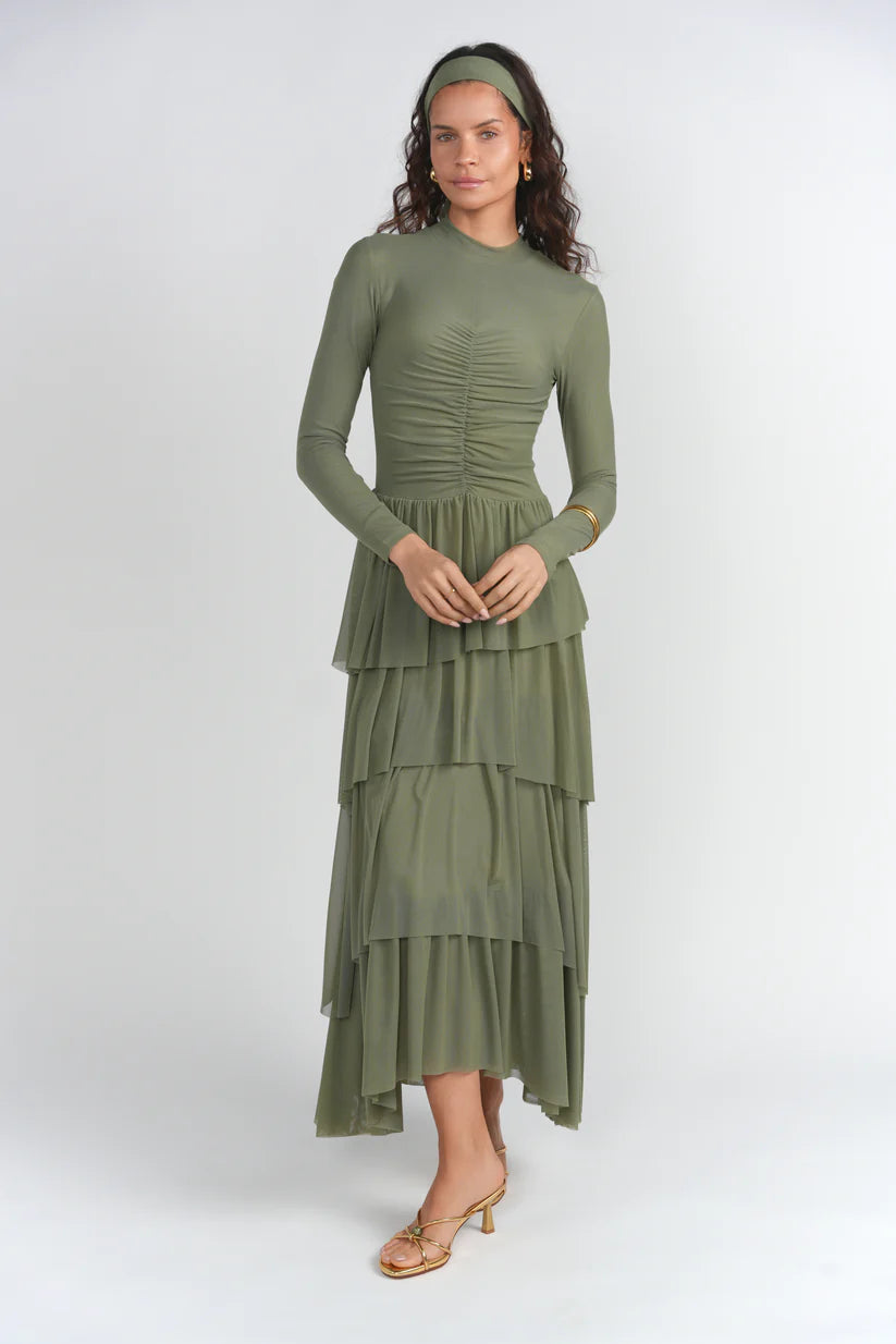 Europa Dress- Moss Stone S Europa Dress- Moss Stone S