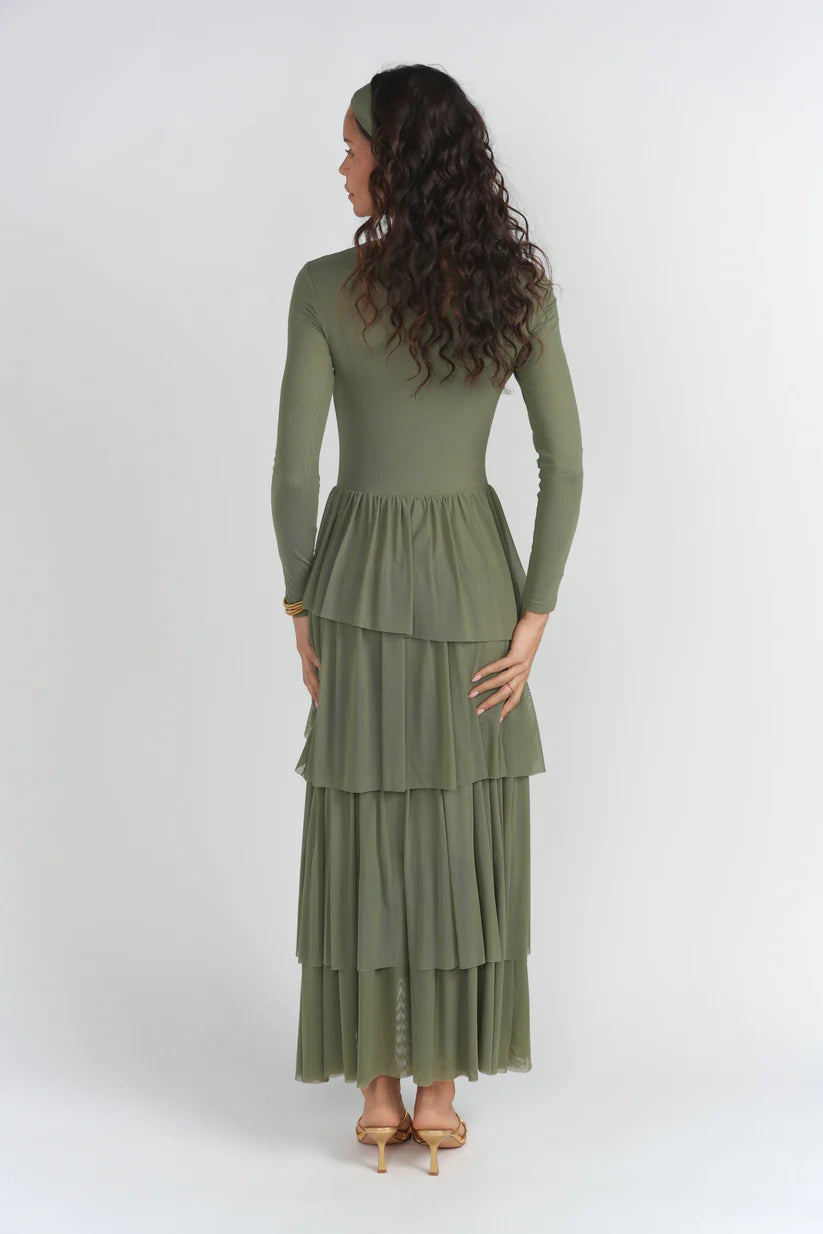 Europa Dress- Moss Stone