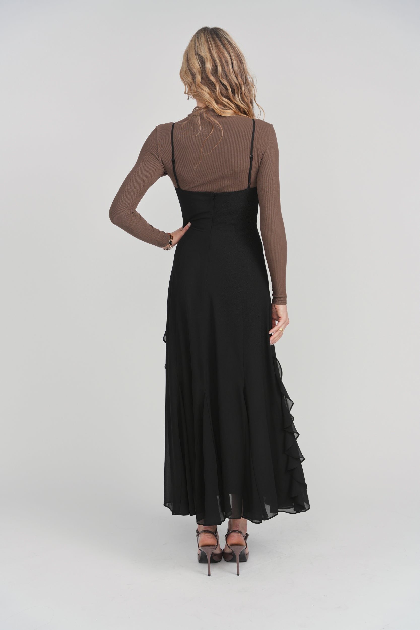 Serena Flowy Maxi - Black