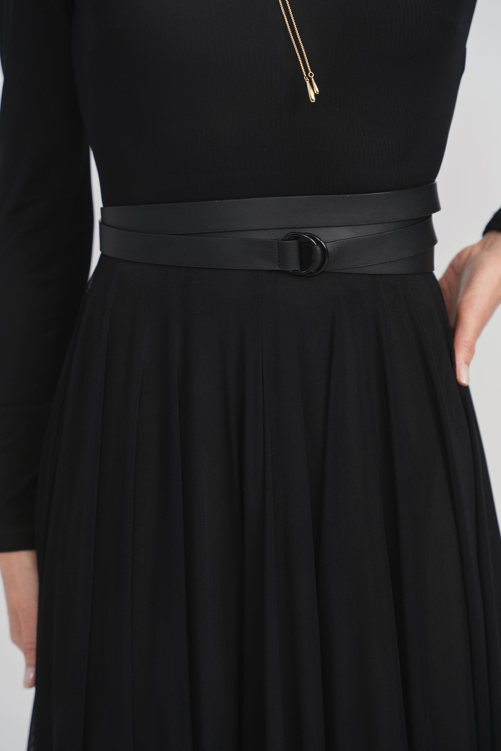 Sienna Mock Neck Maxi - Black