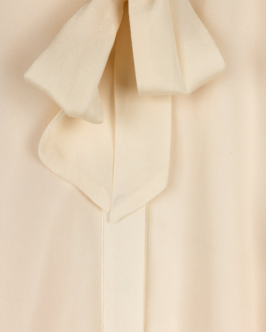 Neck Tie Blouse- Cream