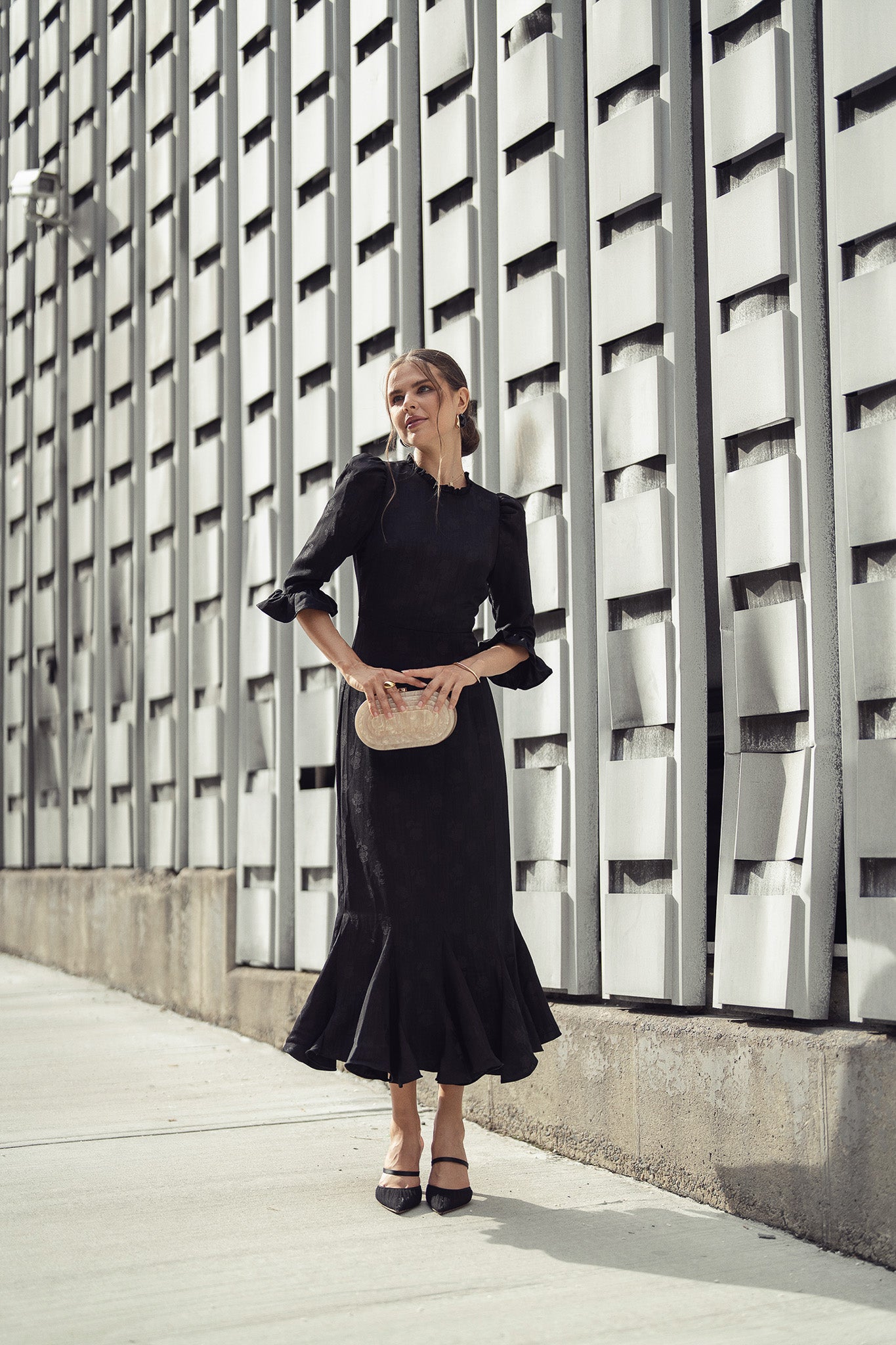 Shiri Dress- Black Jacquard - XXS Shiri Dress- Black Jacquard - XXS