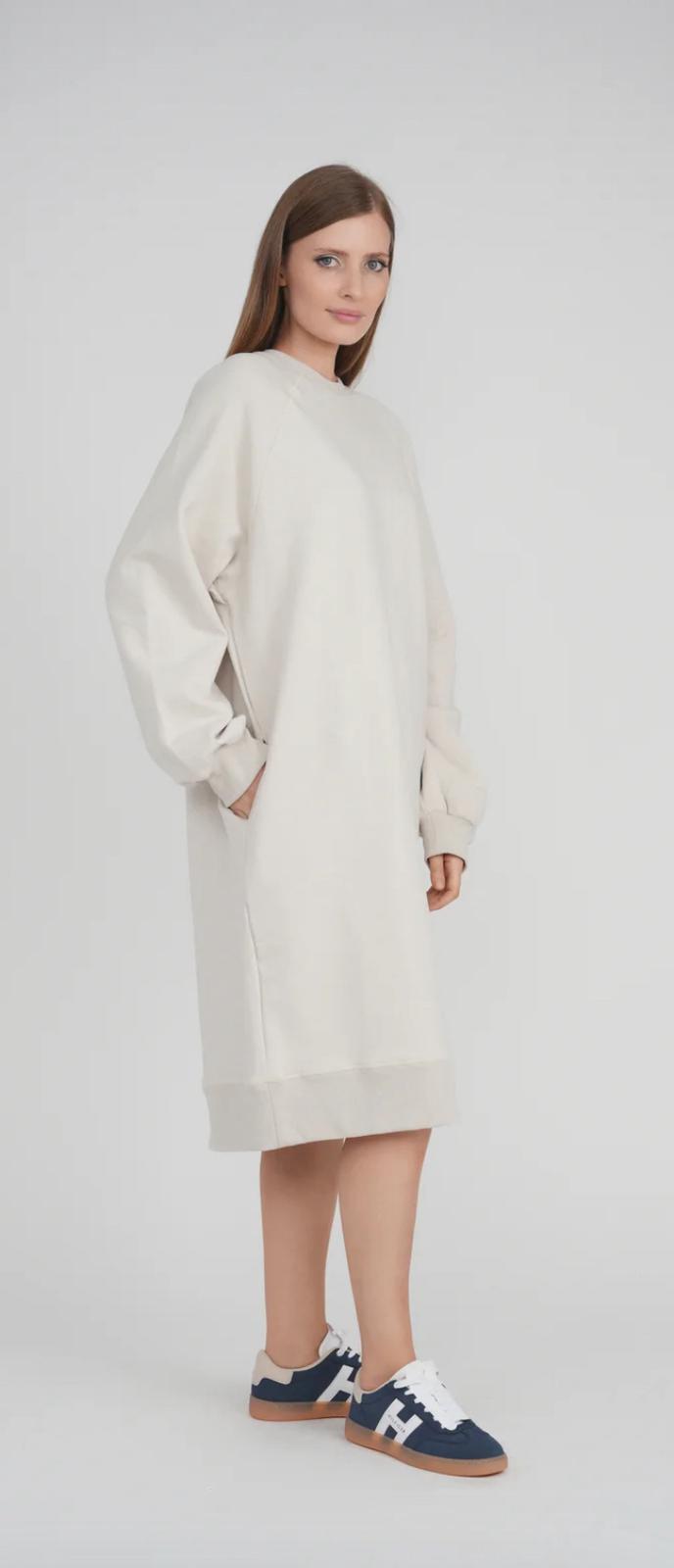 oversized white sweatshirt dress Oversized Sweatshirt Dress White