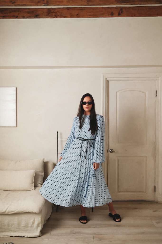 Polka Dot Dress with Belt