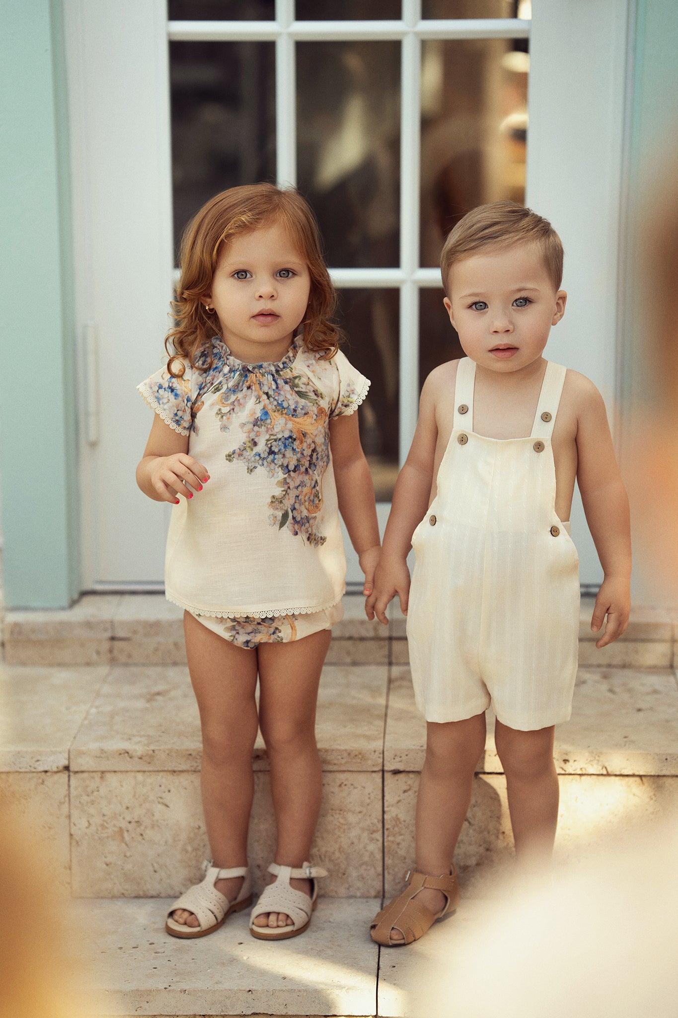 SB6CY2919O Boys Overall- Ivory