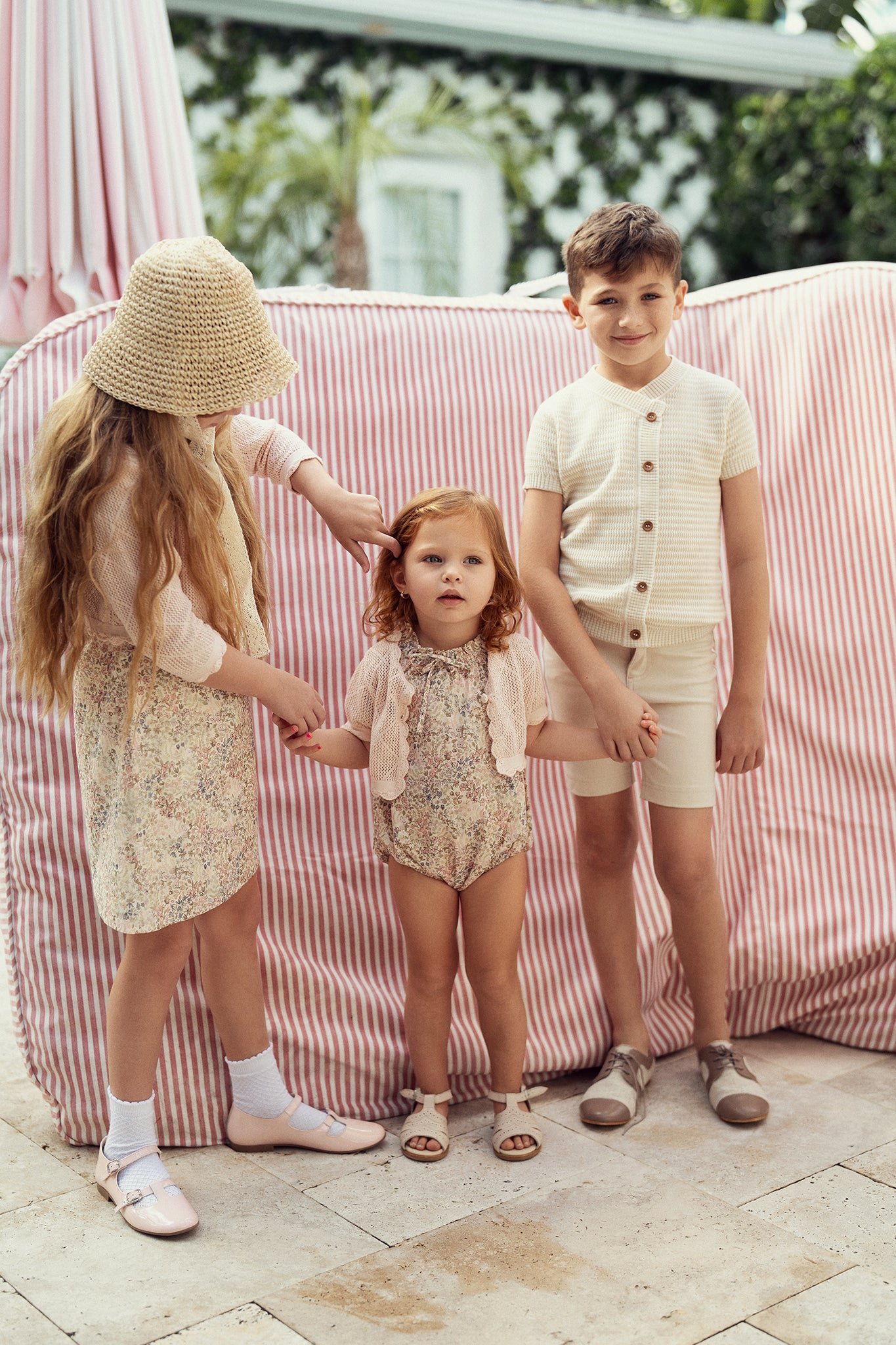 SB6CY2988B Girls Overall- Cream