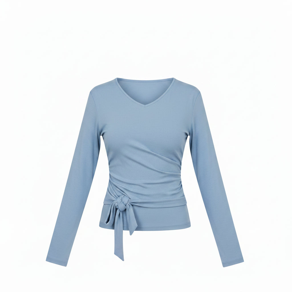 Wrap Tee- Blue